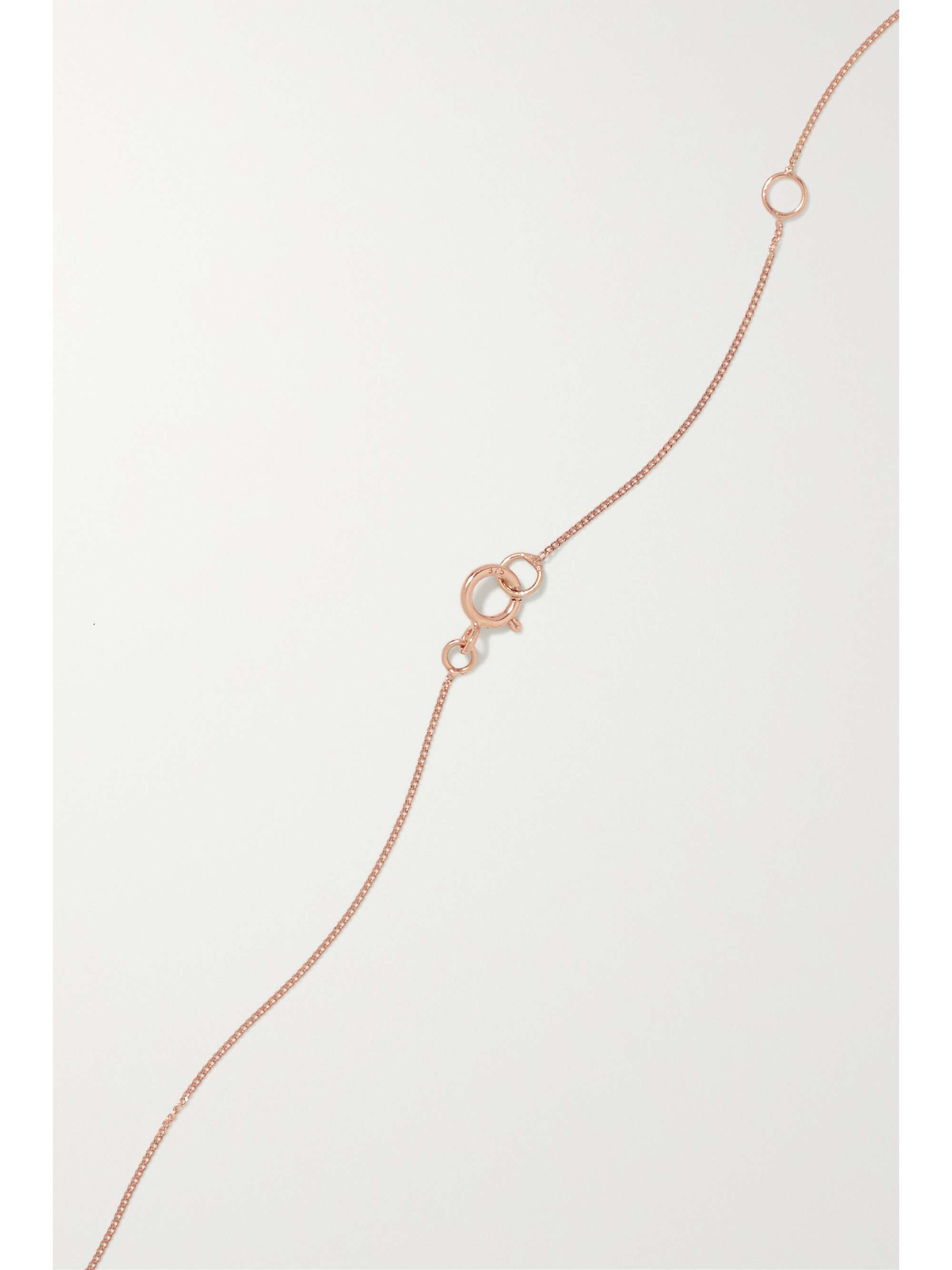 PASCALE MONVOISIN Pierrot N°2 9-karat rose and white gold, bakelite and diamond necklace