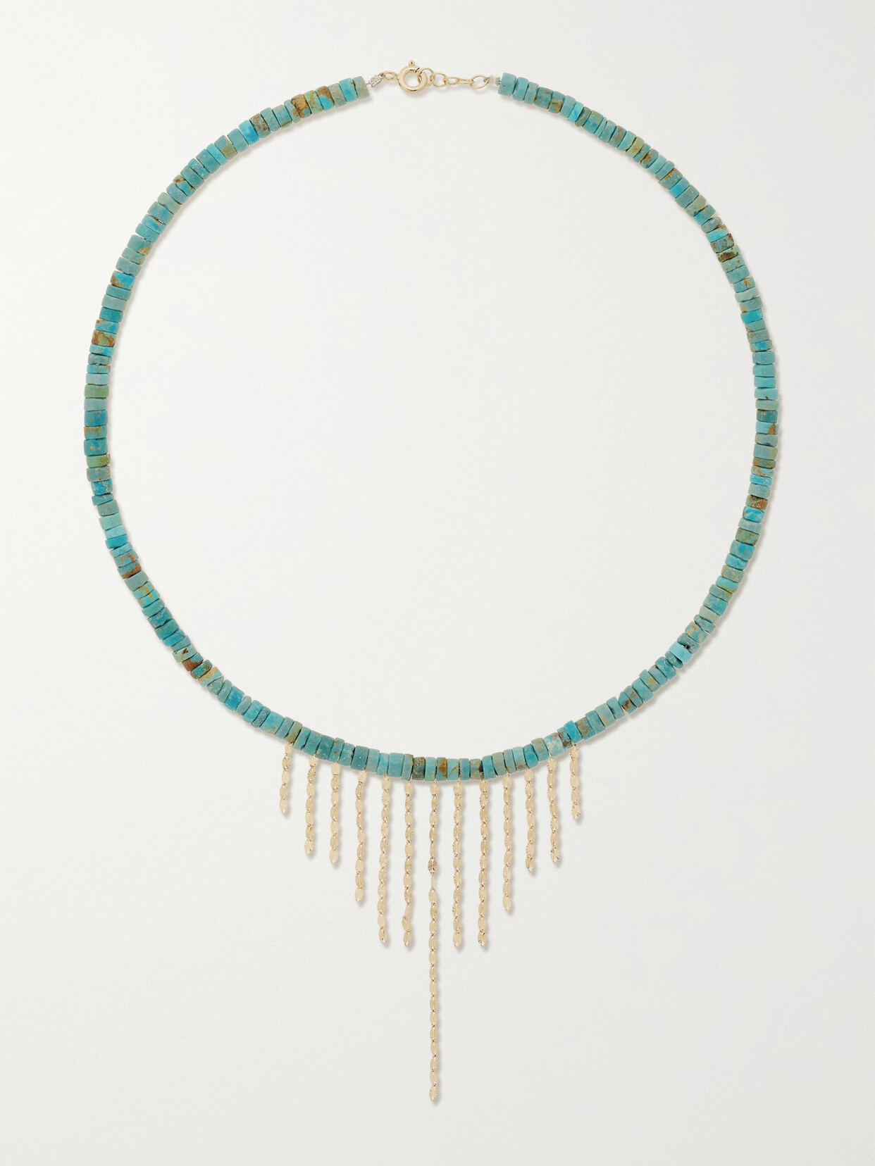 Pascale Monvoisin Taylor N°3 9-karat Gold Turquoise Necklace In Blue