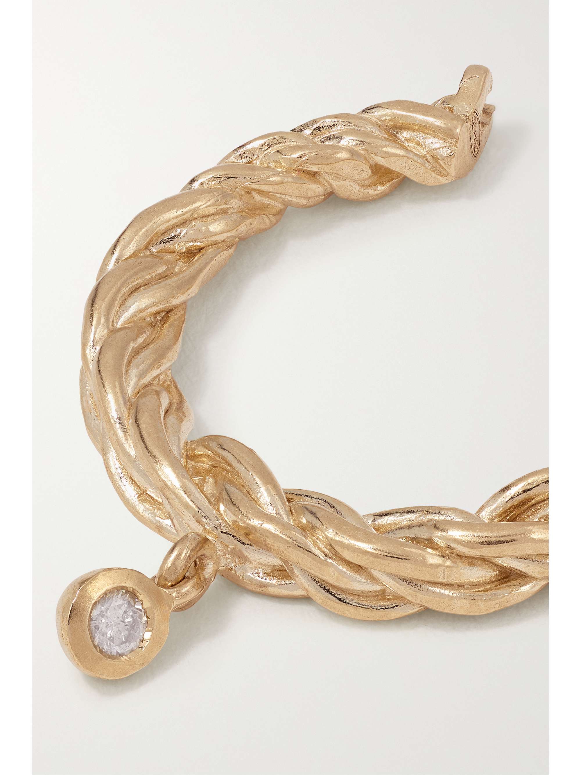 PASCALE MONVOISIN Noa 9-karat gold diamond single hoop earring