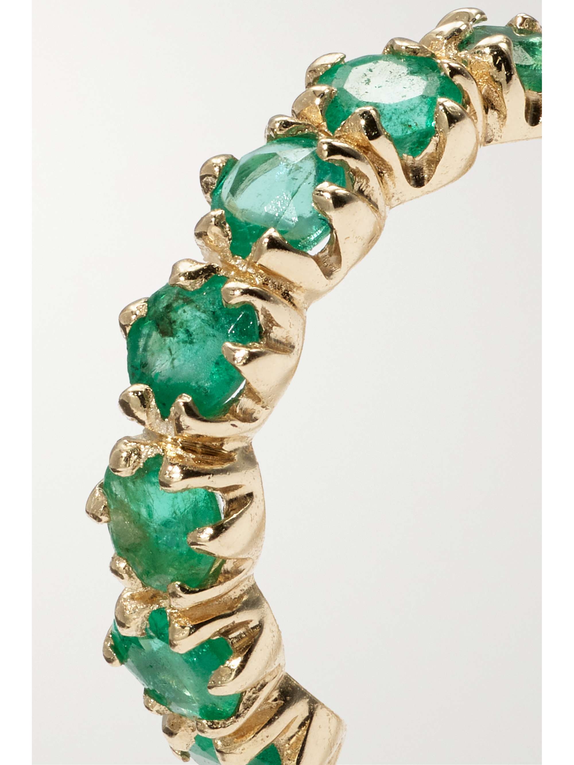 PASCALE MONVOISIN Ava 9-karat emerald single hoop earring
