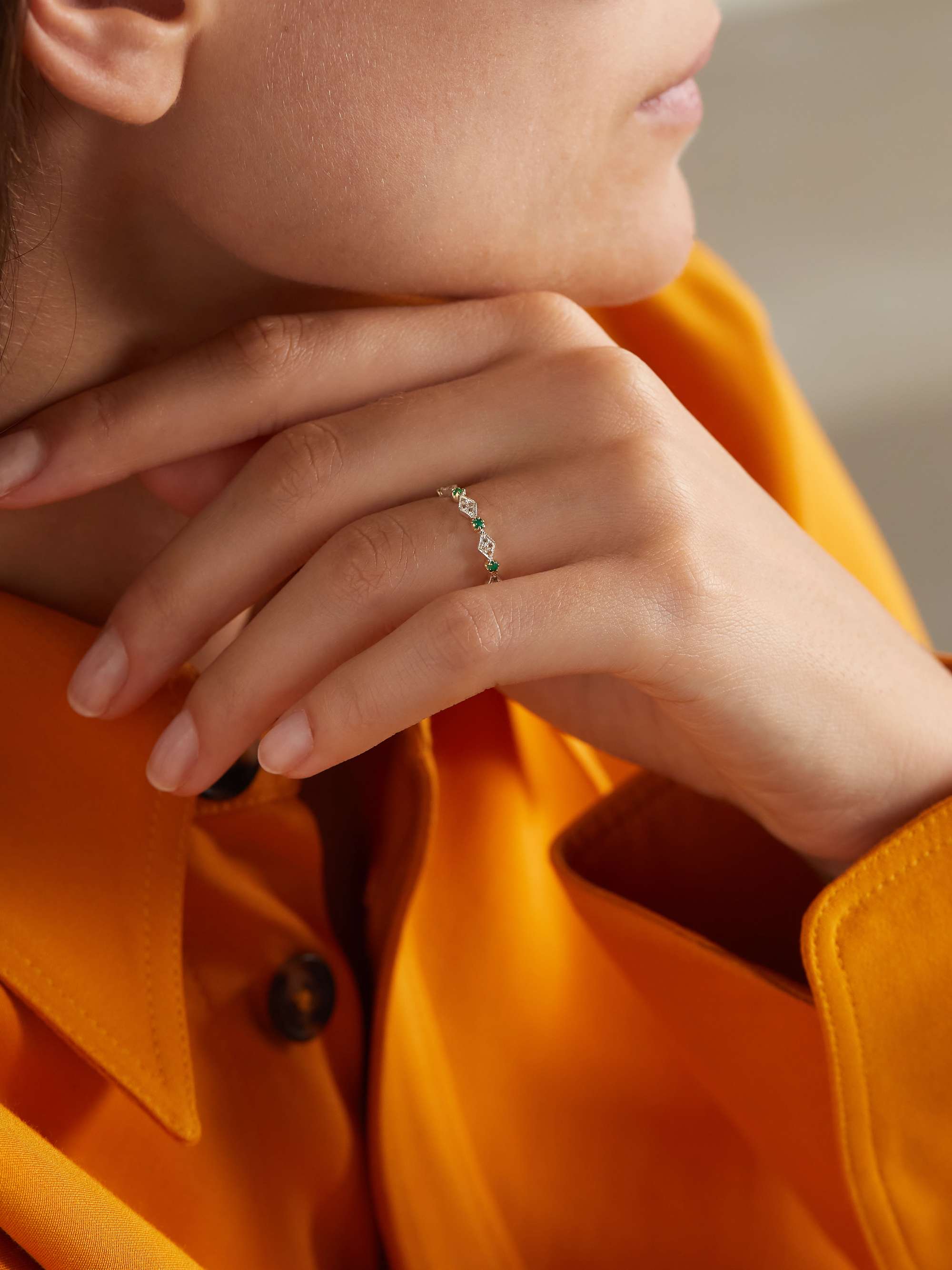 PASCALE MONVOISIN Ava N°1 9-karat gold and sterling silver, emerald and diamond ring
