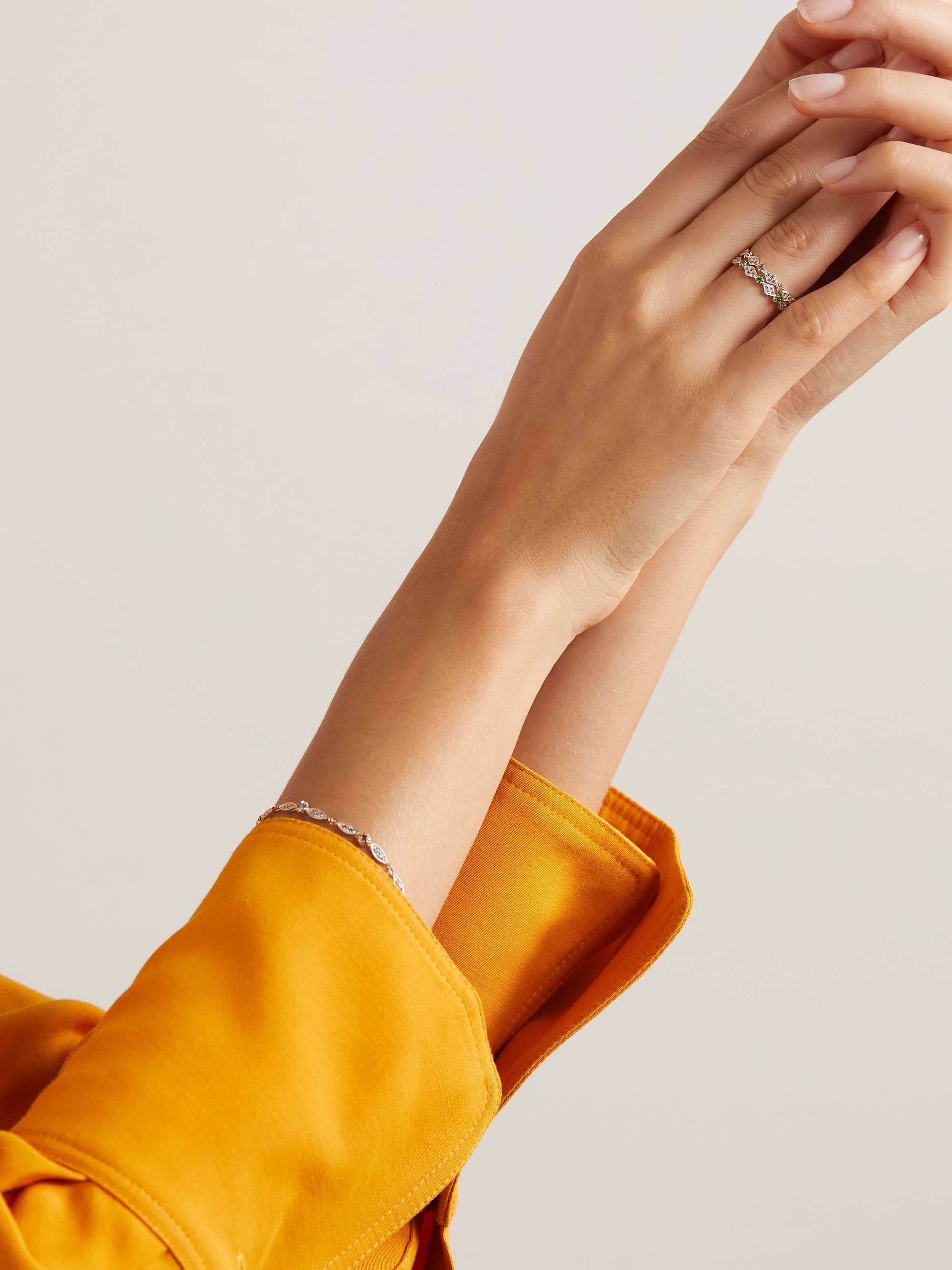 PASCALE MONVOISIN Ava N°1 9-karat gold and sterling silver, emerald and diamond ring