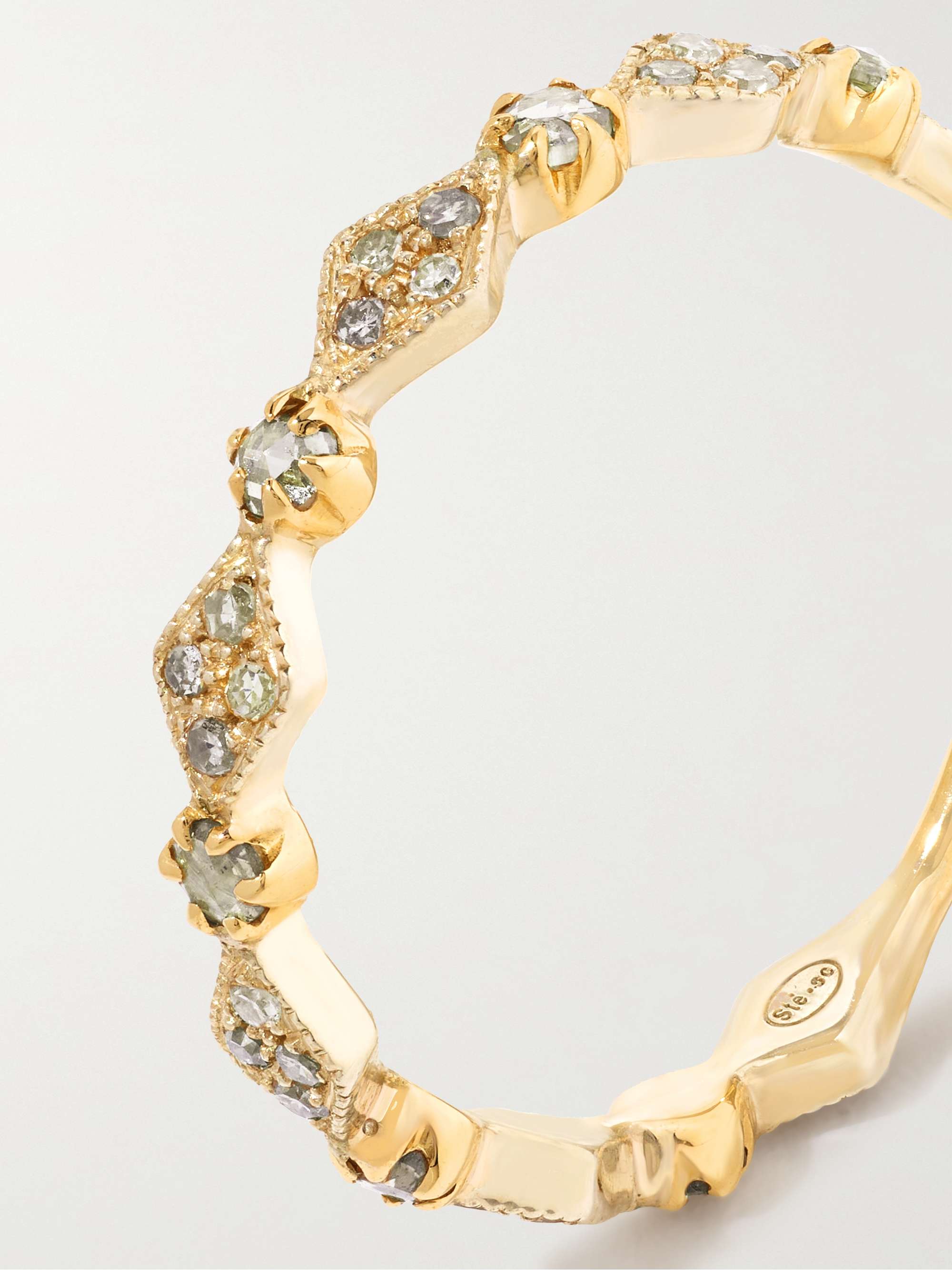 PASCALE MONVOISIN Ava N°1 9-karat gold and sterling silver, emerald and diamond ring