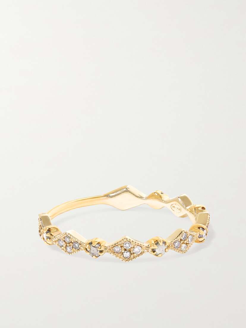 Pascale Monvoisin Ava N°1 9-karat Gold And Sterling Silver Diamond Ring