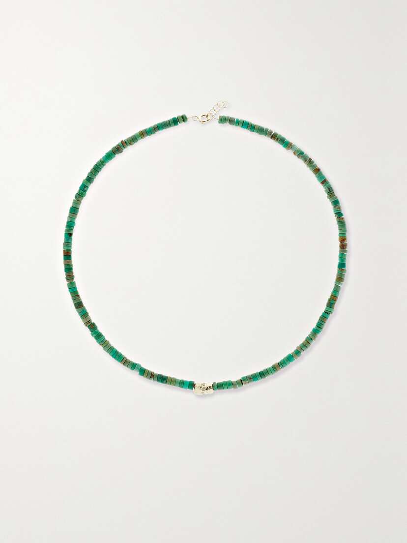 Pascale Monvoisin Taylor N°1 9-karat Gold, Turquoise And Diamond Necklace
