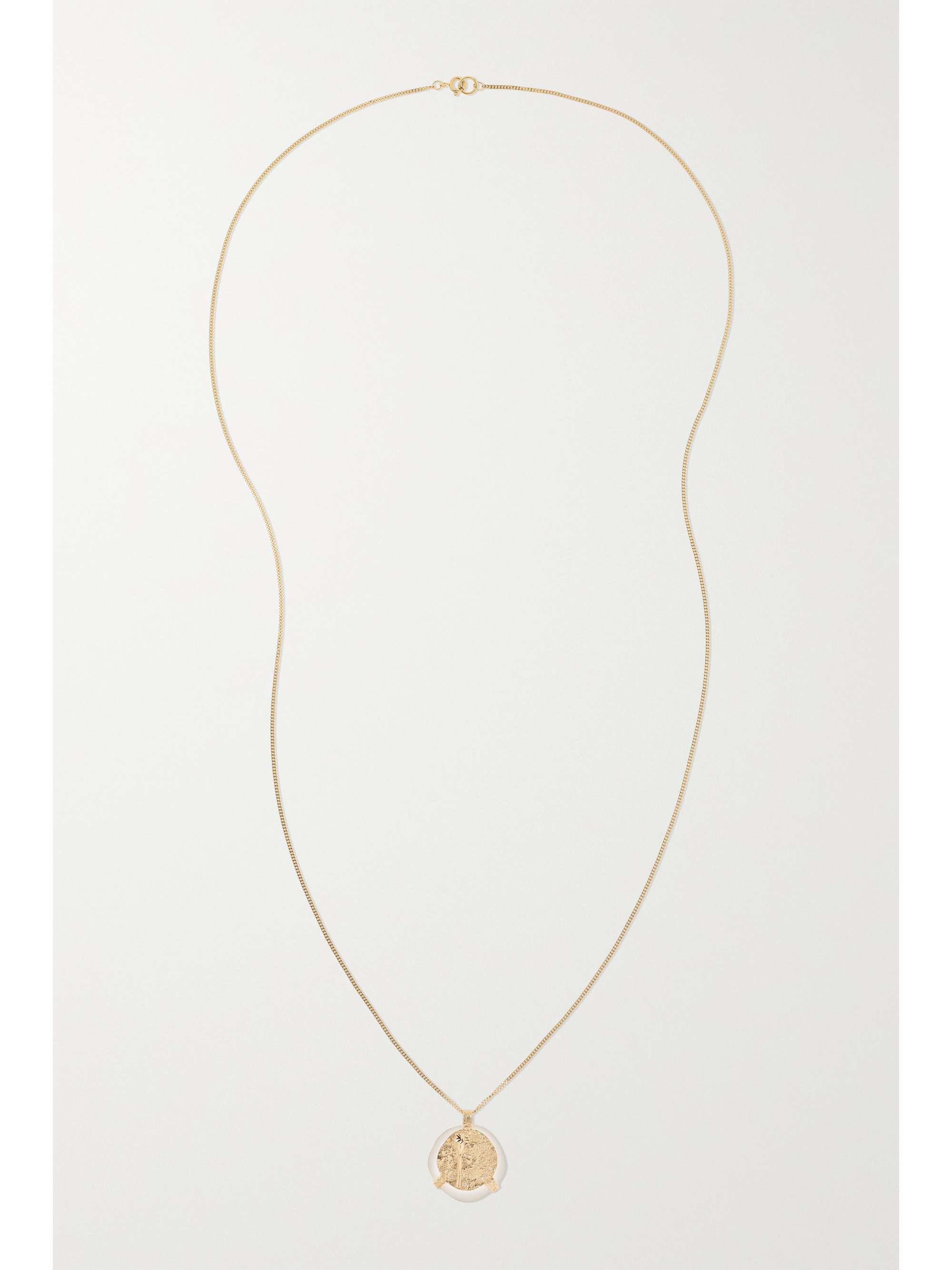 PASCALE MONVOISIN Bahia 9-karat gold, quartz and diamond necklace