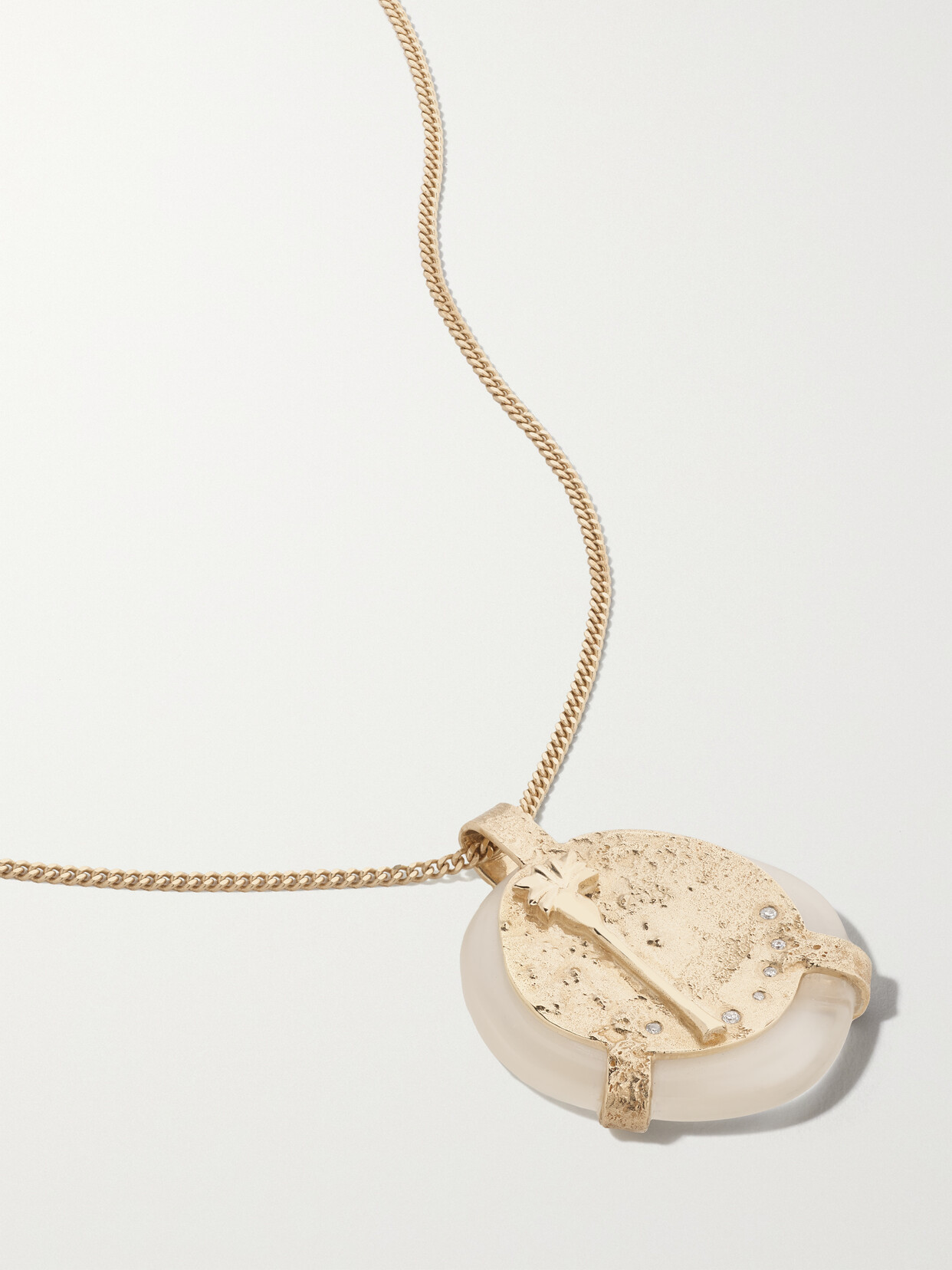 Pascale Monvoisin Bahia 9-karat Gold, Quartz And Diamond Necklace