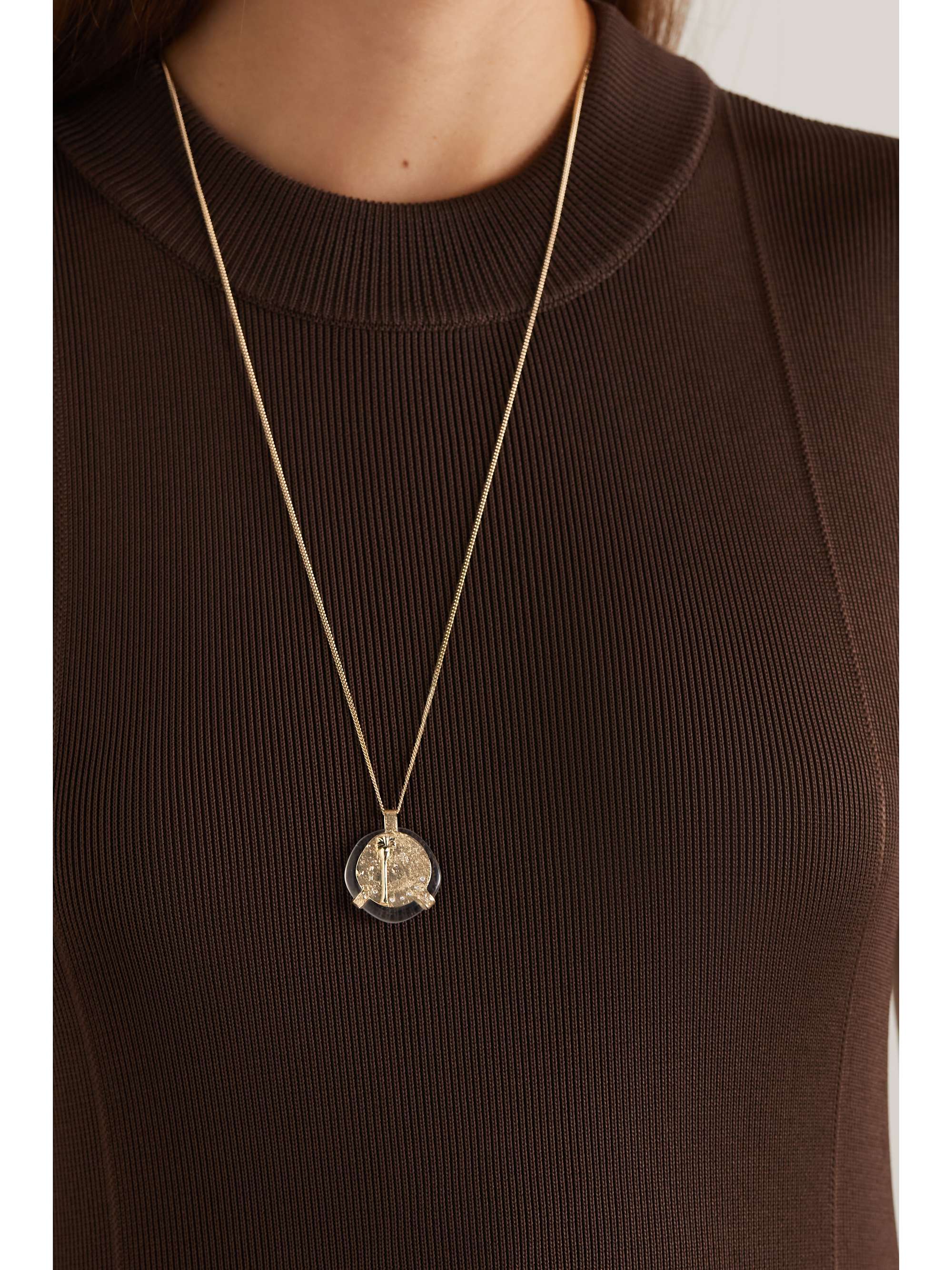 PASCALE MONVOISIN Bahia 9-karat gold, quartz and diamond necklace