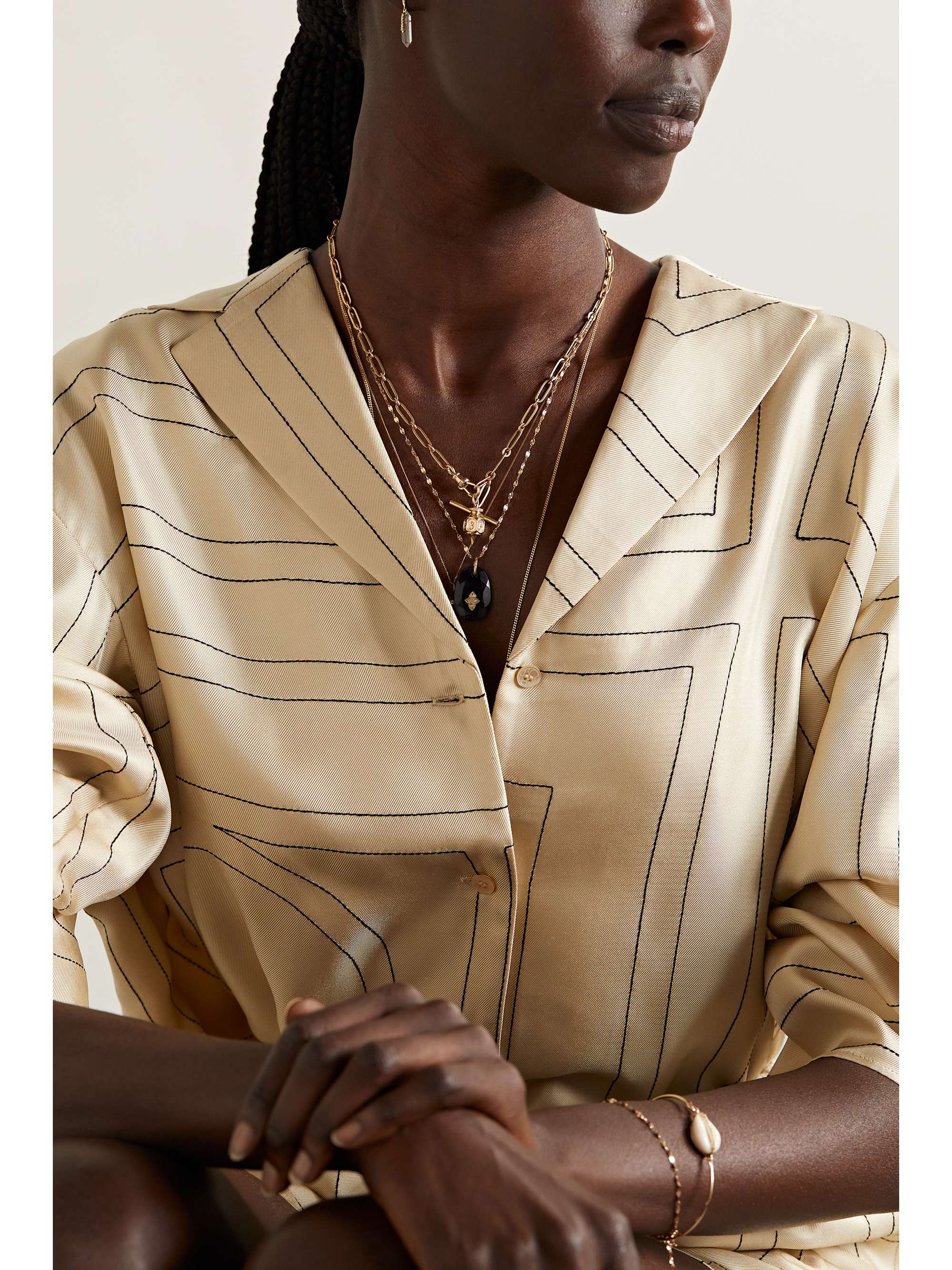 PASCALE MONVOISIN Debbie N°2 9-karat gold diamond necklace