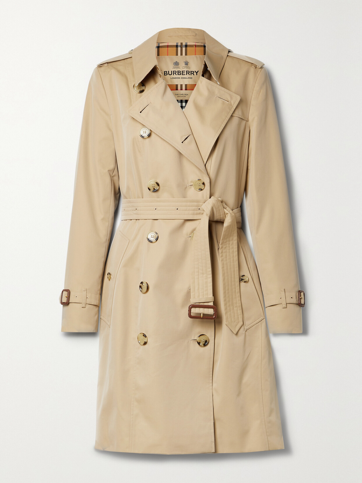 Burberry The Chelsea Cotton-gabardine Trench Coat - Neutrals