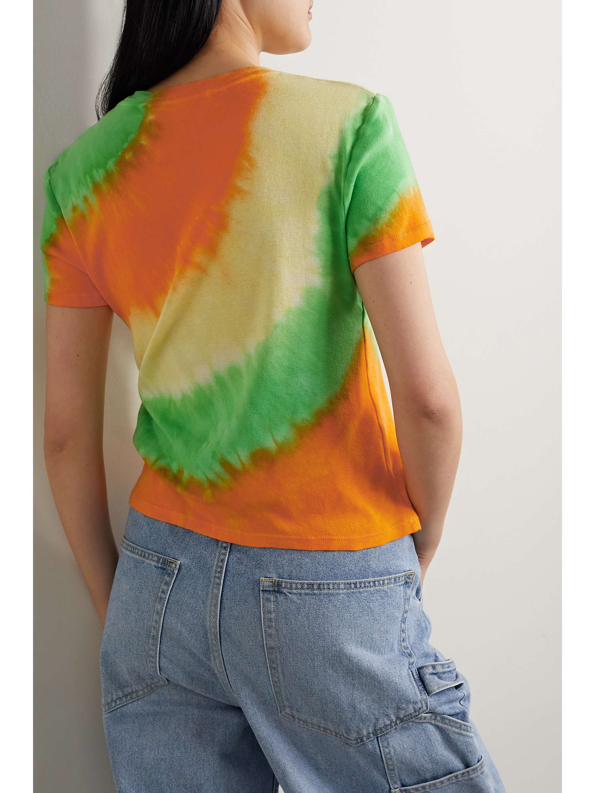 THE ELDER STATESMAN Tri Void tie-dyed cotton and cashmere-blend jersey T-shirt