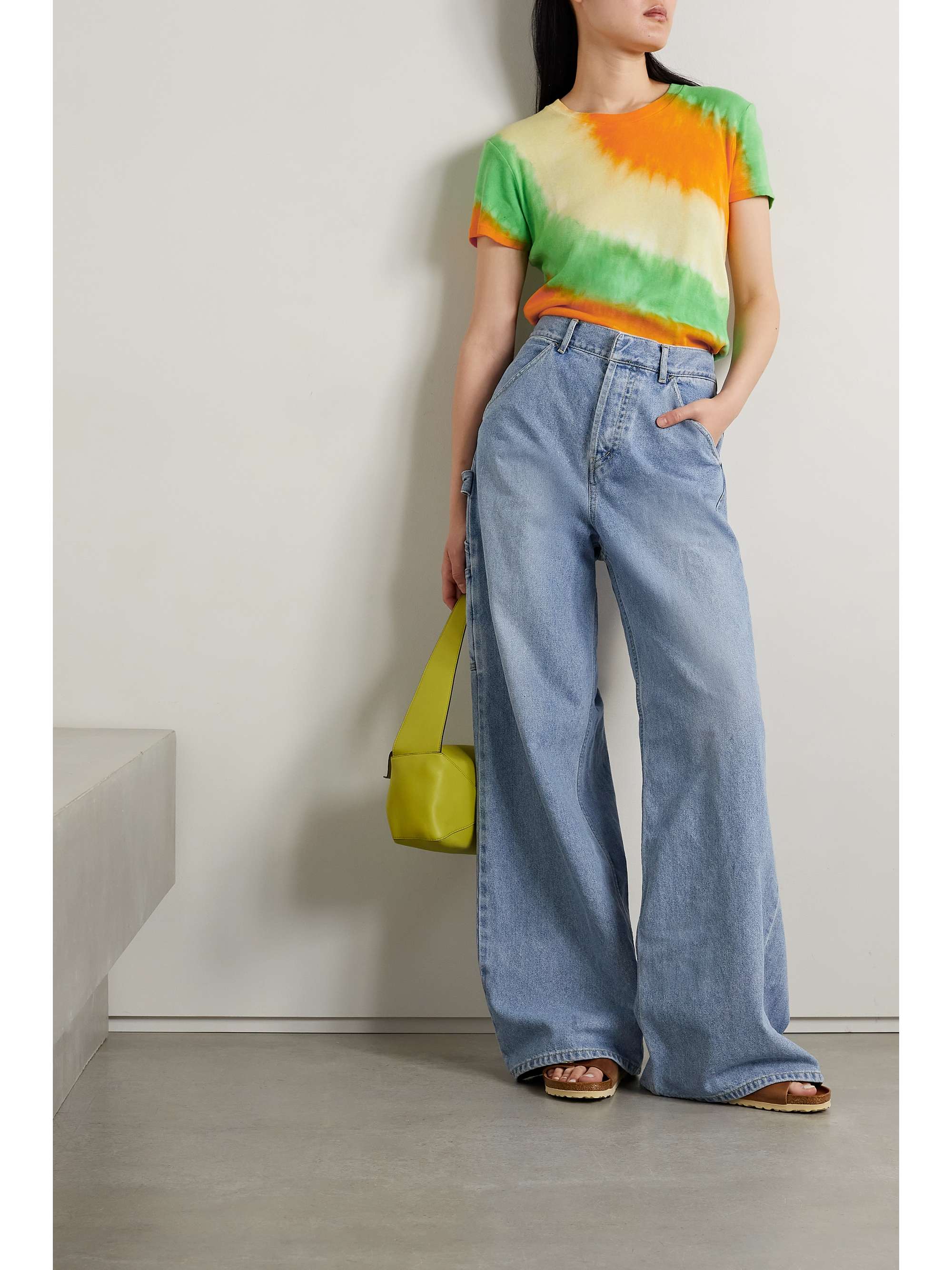 THE ELDER STATESMAN Tri Void tie-dyed cotton and cashmere-blend jersey T-shirt