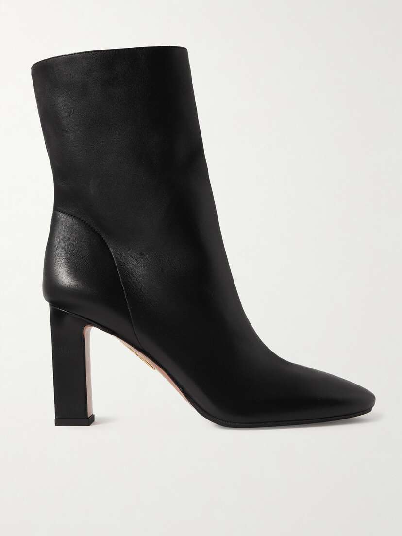 Aquazzura Manzoni 85 Leather Ankle Boots