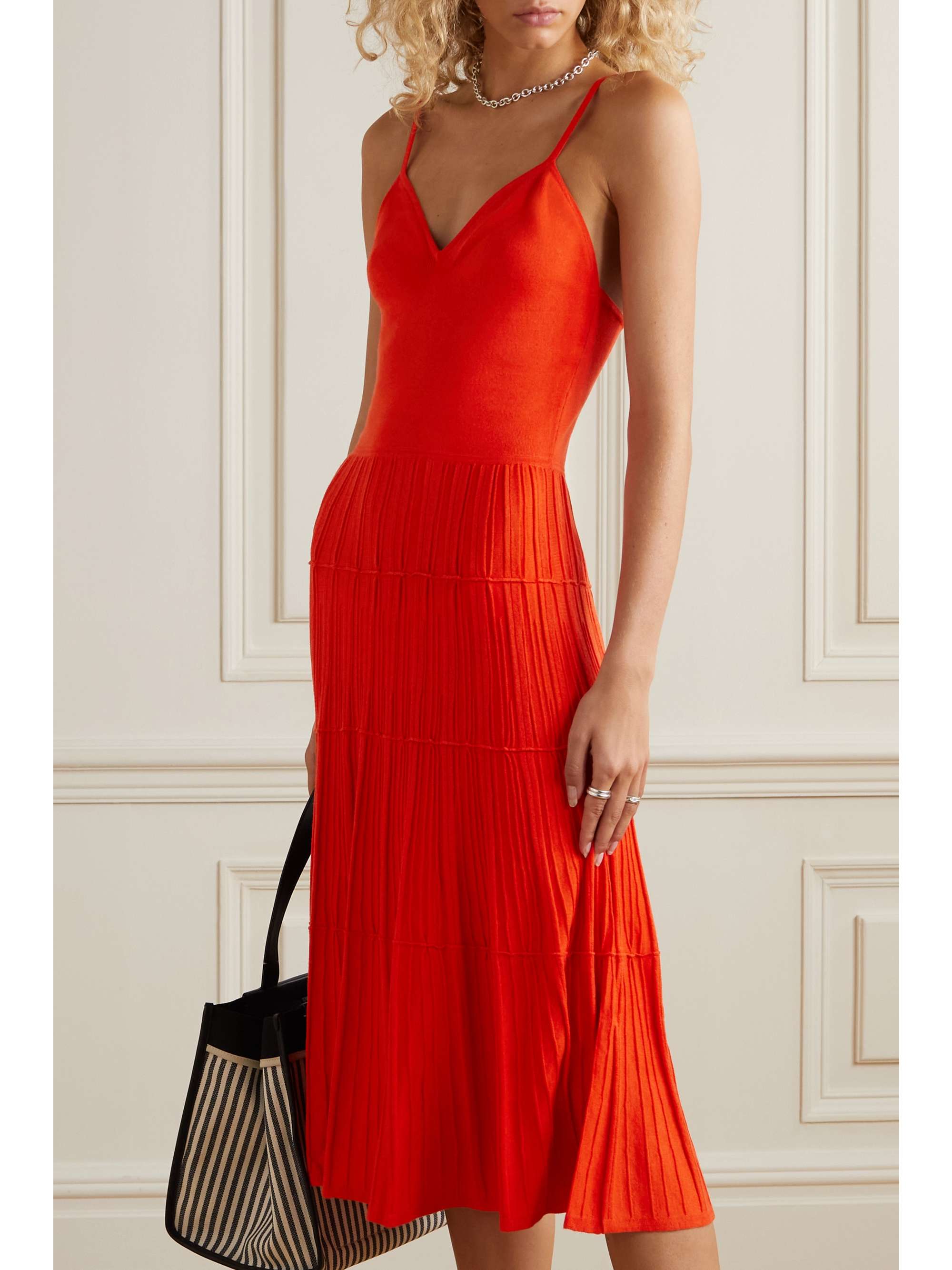 Arch4 - Rosemary Ribbed Silk and Cashmere-Blend Dress - Red - Small - Net A Porter