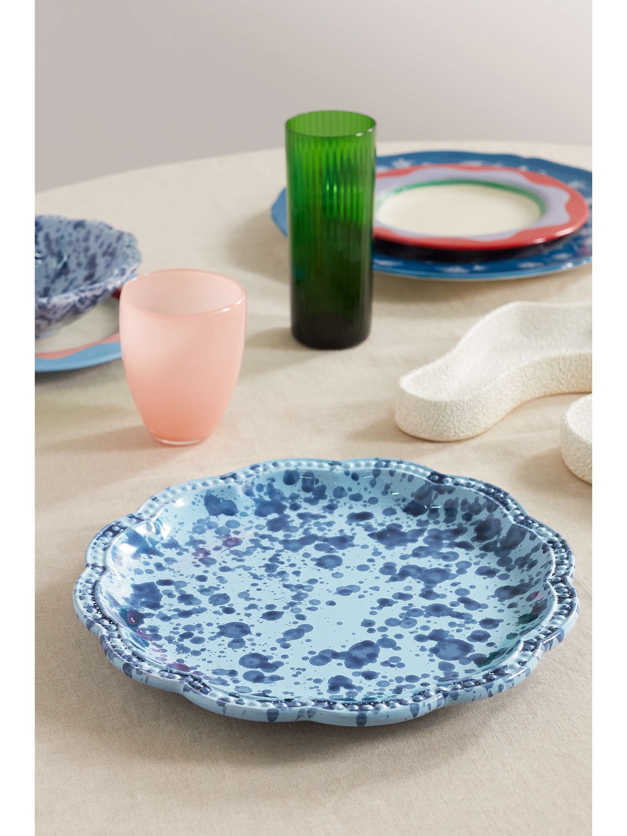 CABANA Speckled 27cm ceramic dinner plate