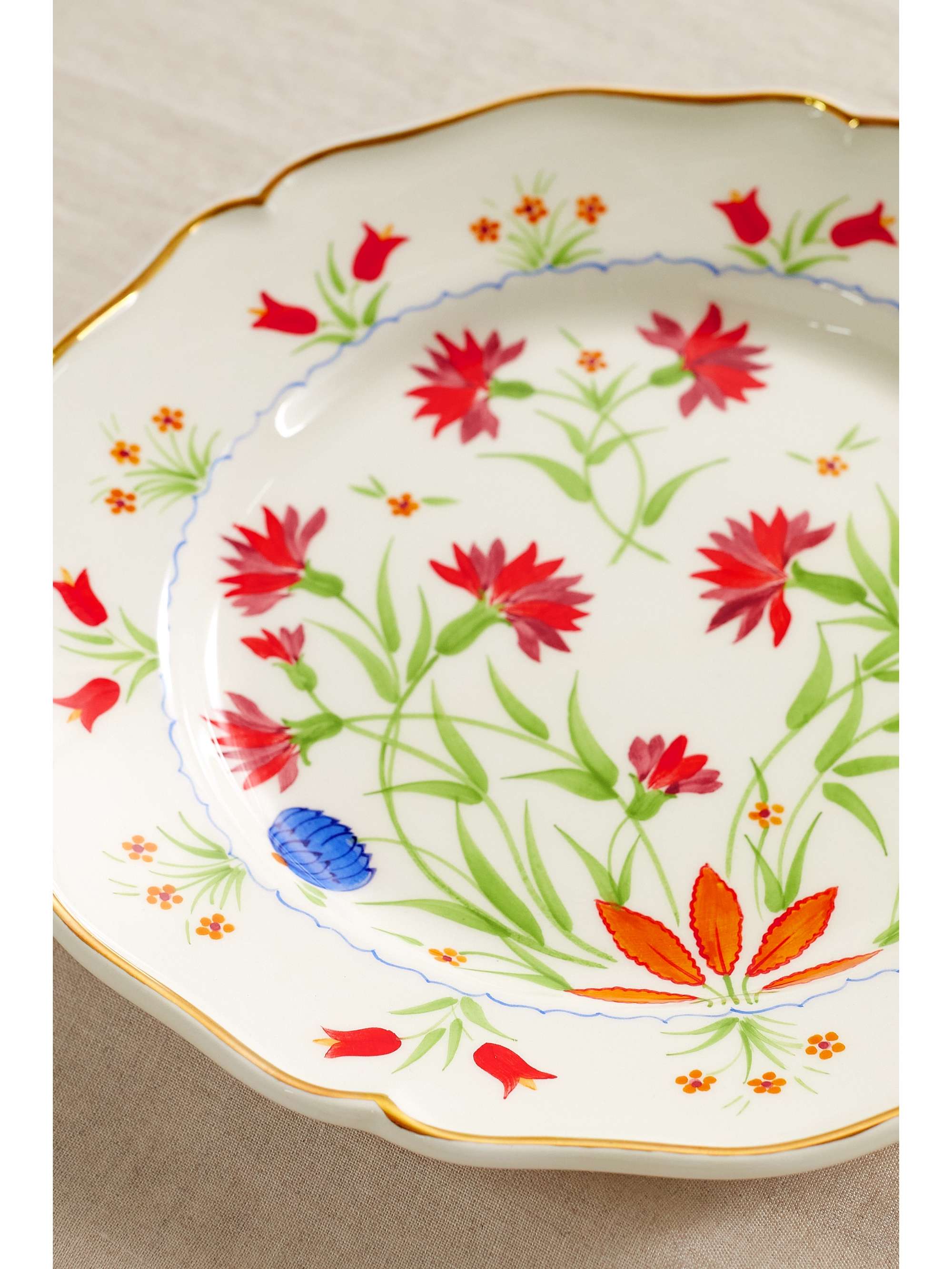 CABANA + Carolina Herrera Josefina 27cm gold-plated ceramic dinner plate