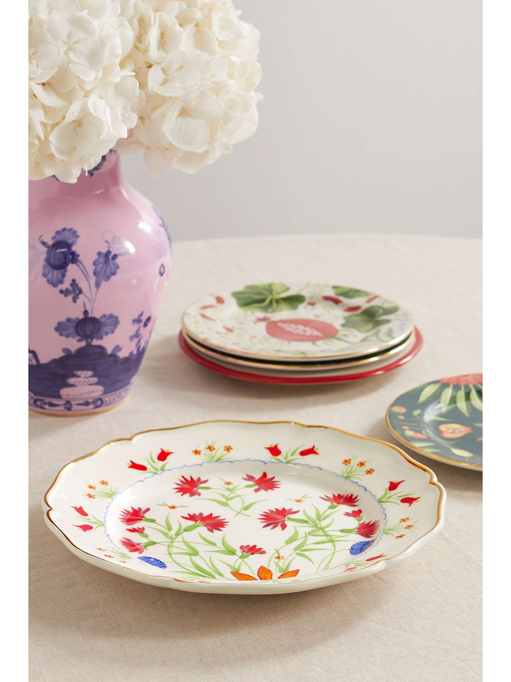 CABANA + Carolina Herrera Josefina 27cm gold-plated ceramic dinner plate