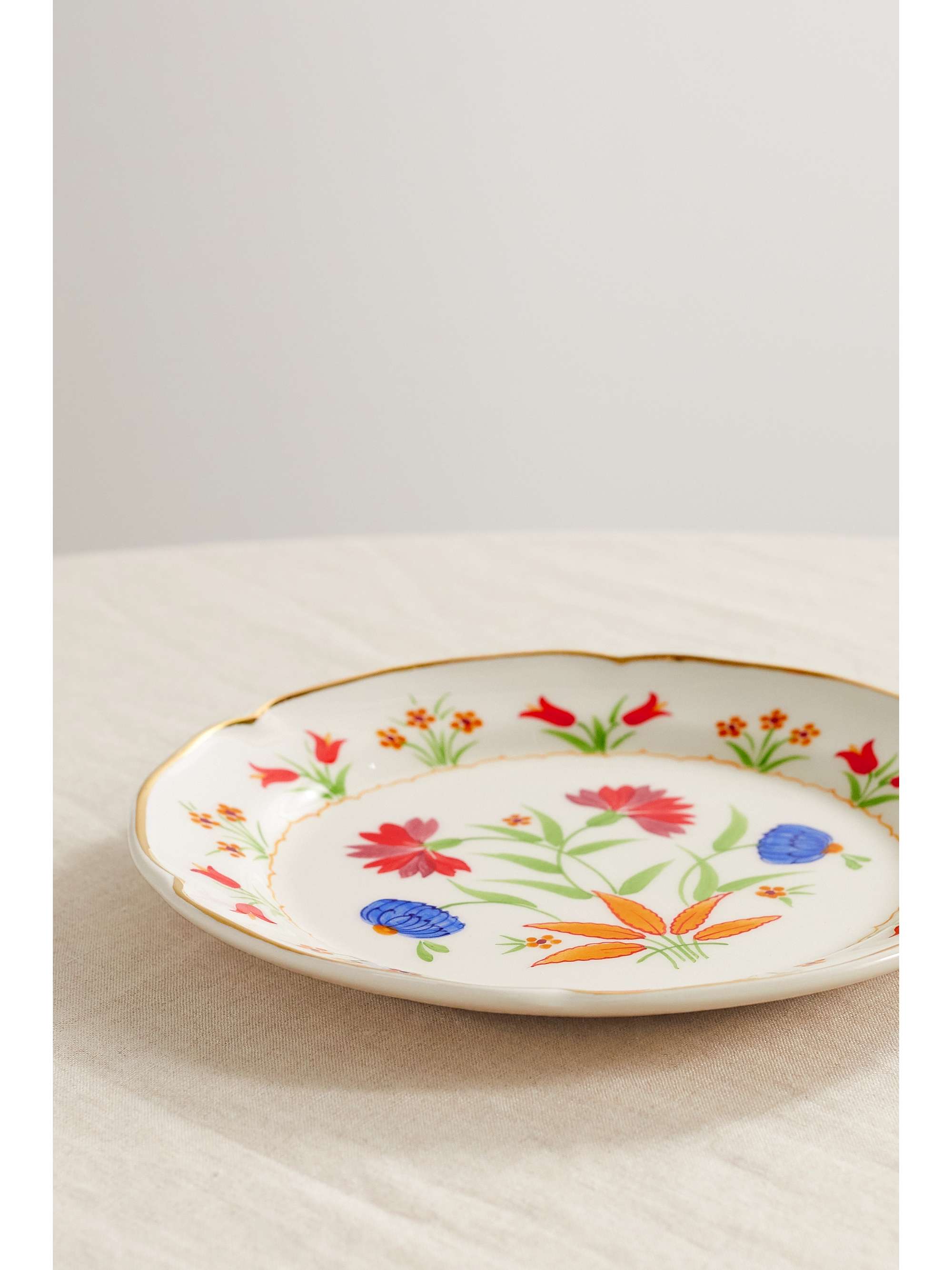 CABANA + Carolina Herrera Josefina 20cm gold-plated ceramic fruit plate