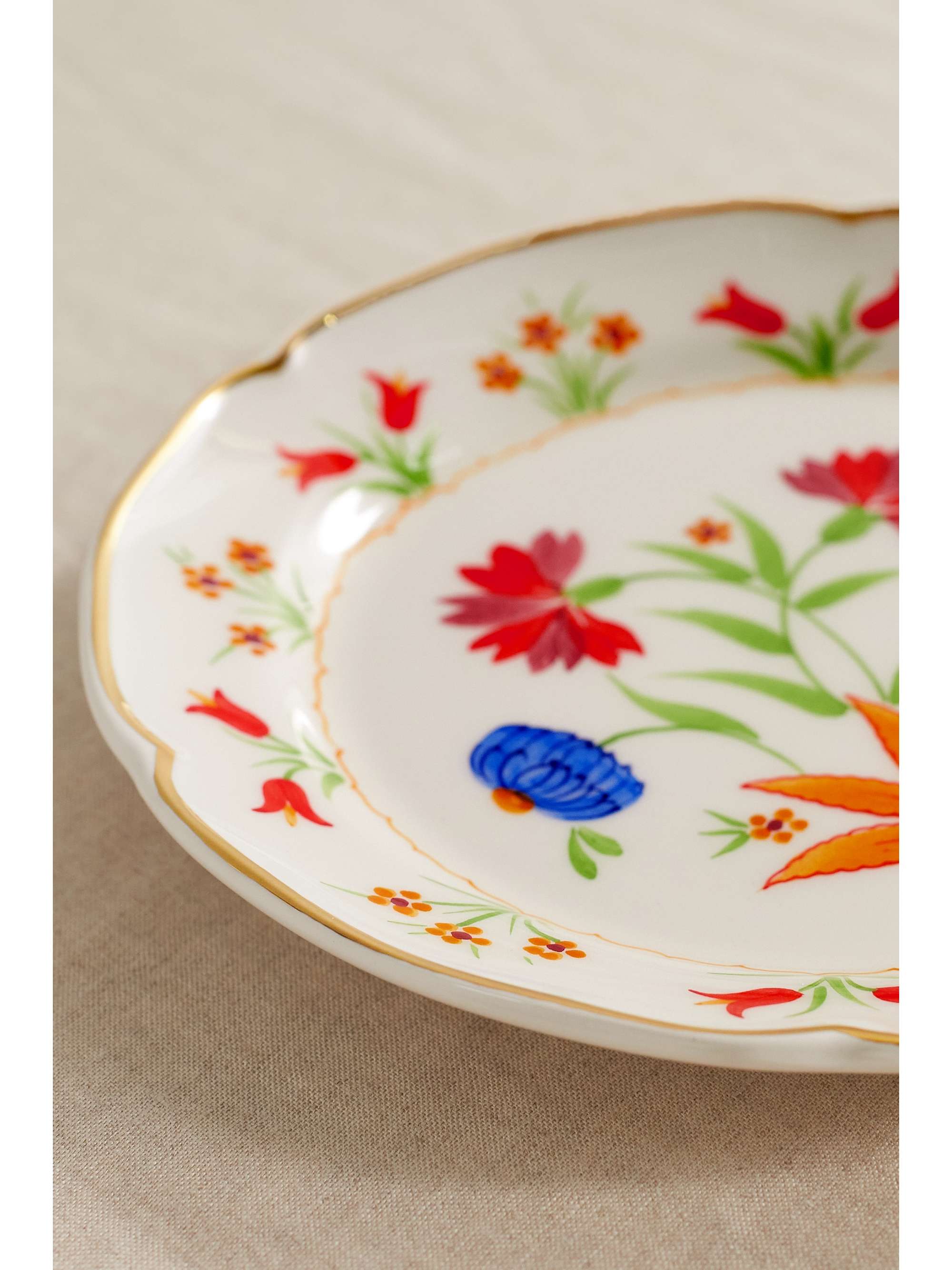 CABANA + Carolina Herrera Josefina 20cm gold-plated ceramic fruit plate