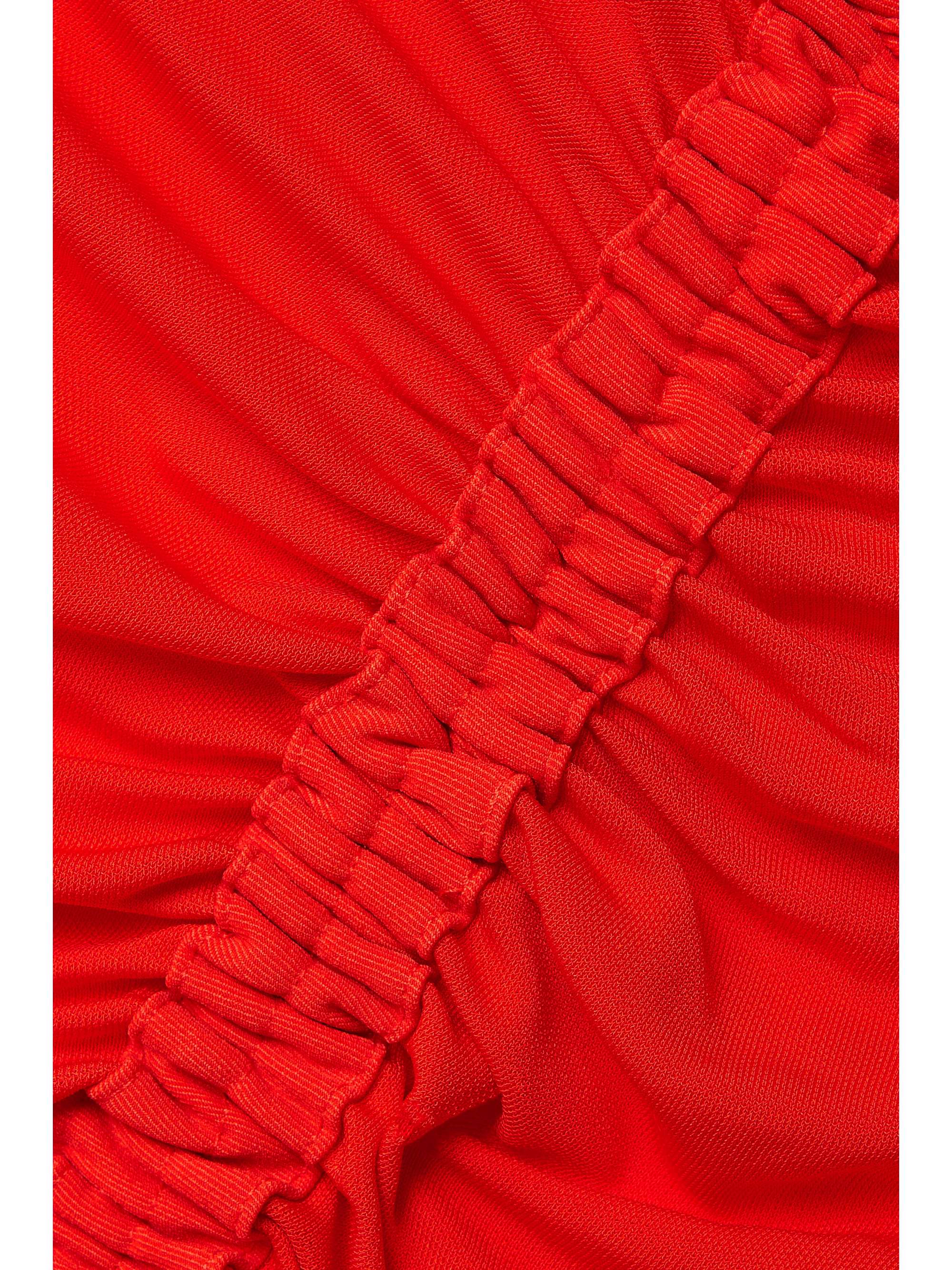 PROENZA SCHOULER WHITE LABEL Asymmetric ruched jersey-crepe dress