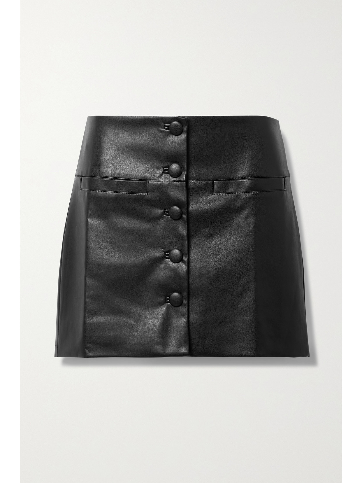 Proenza Schouler White Label Faux Leather Mini Skirt In Black