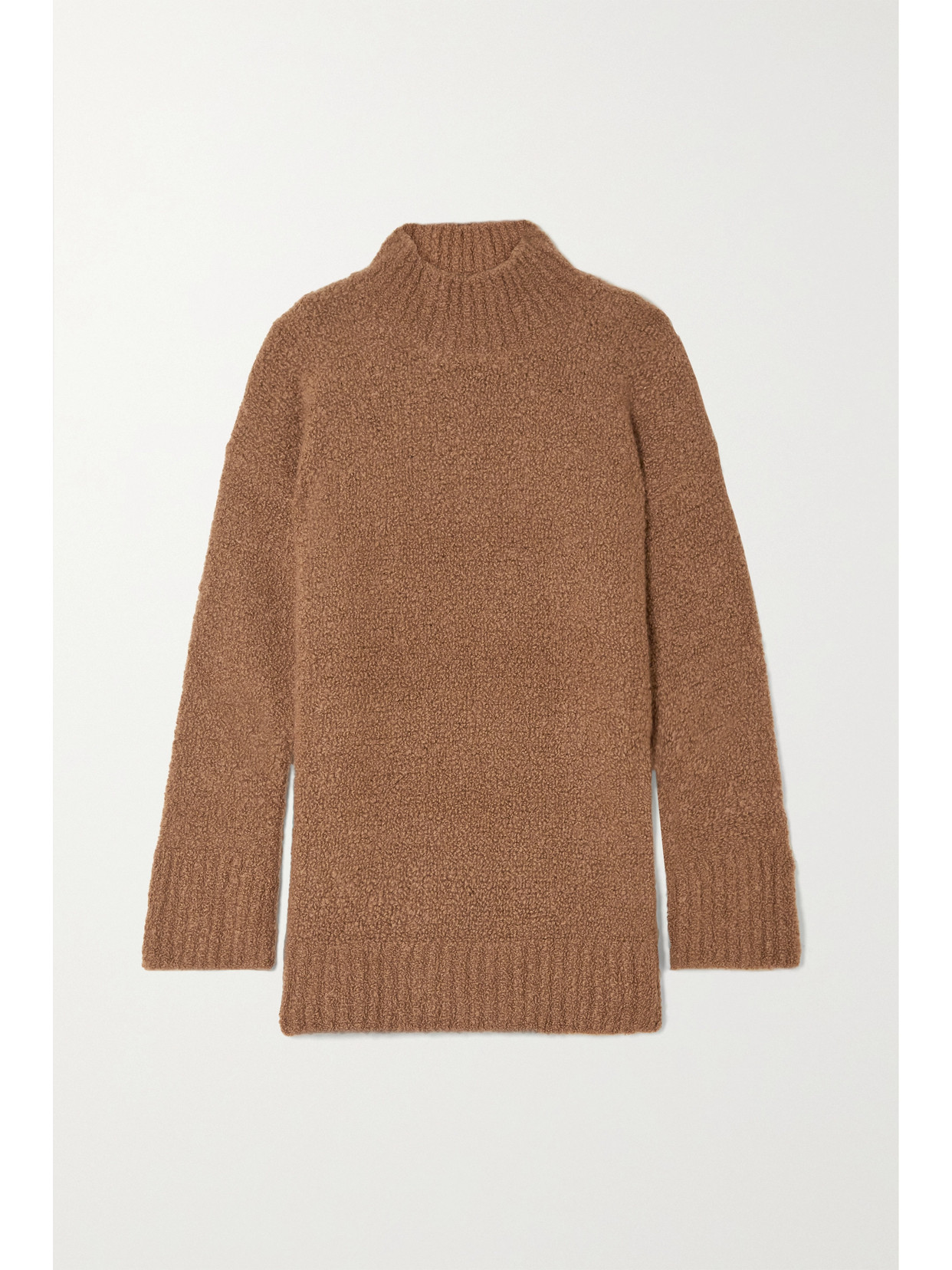 CASASOLA - + Net Sustain Recycled Cashmere-bouclé Turtleneck Sweater - Brown