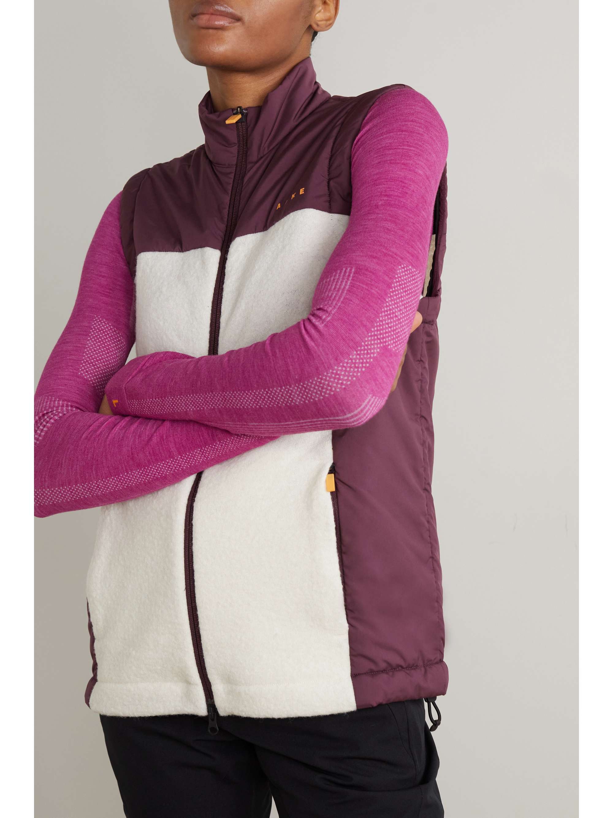 FALKE ERGONOMIC SPORT SYSTEM Gilet in feltro di lana e shell trapuntato Hybrid