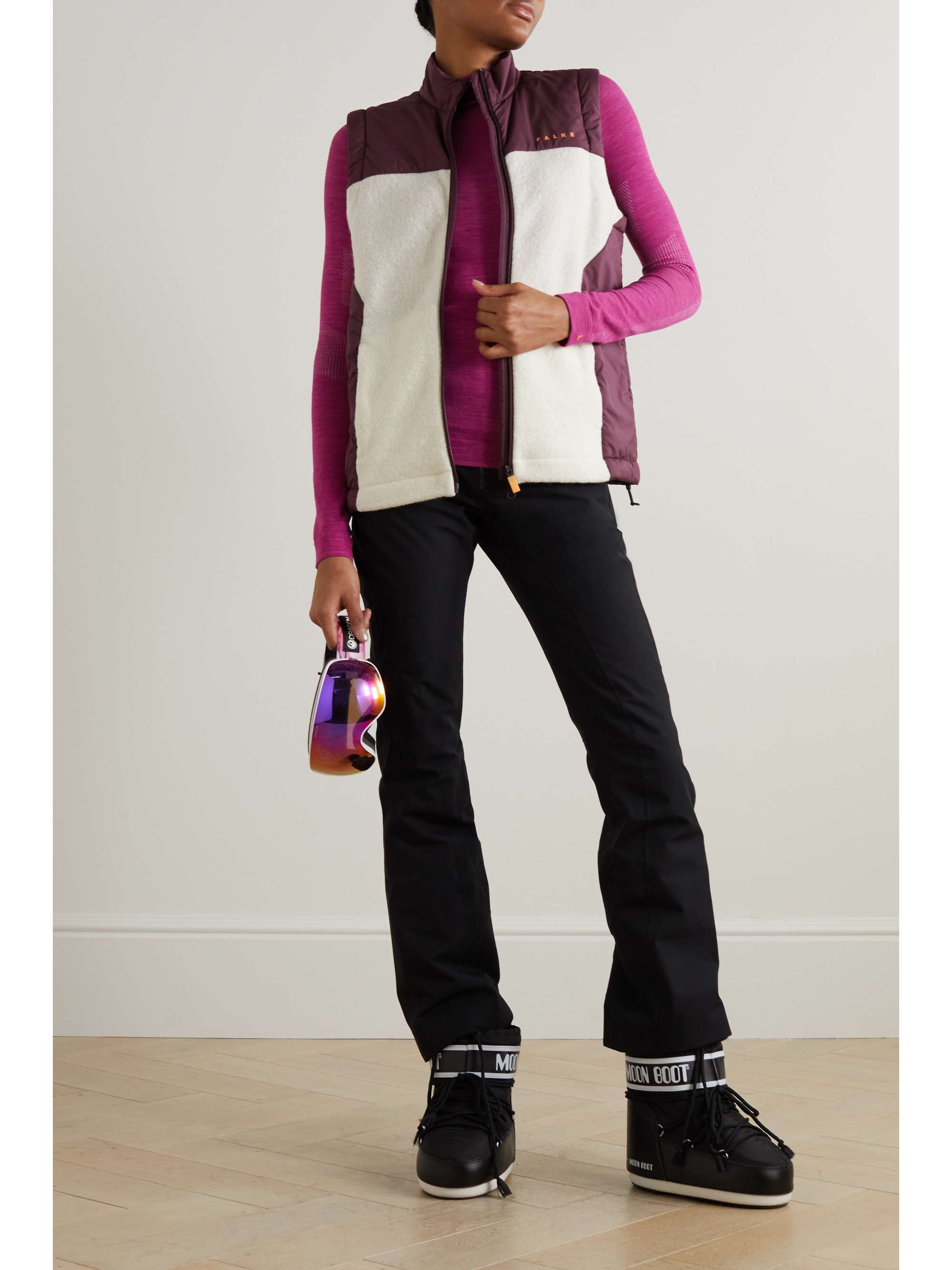 FALKE ERGONOMIC SPORT SYSTEM Gilet in feltro di lana e shell trapuntato Hybrid