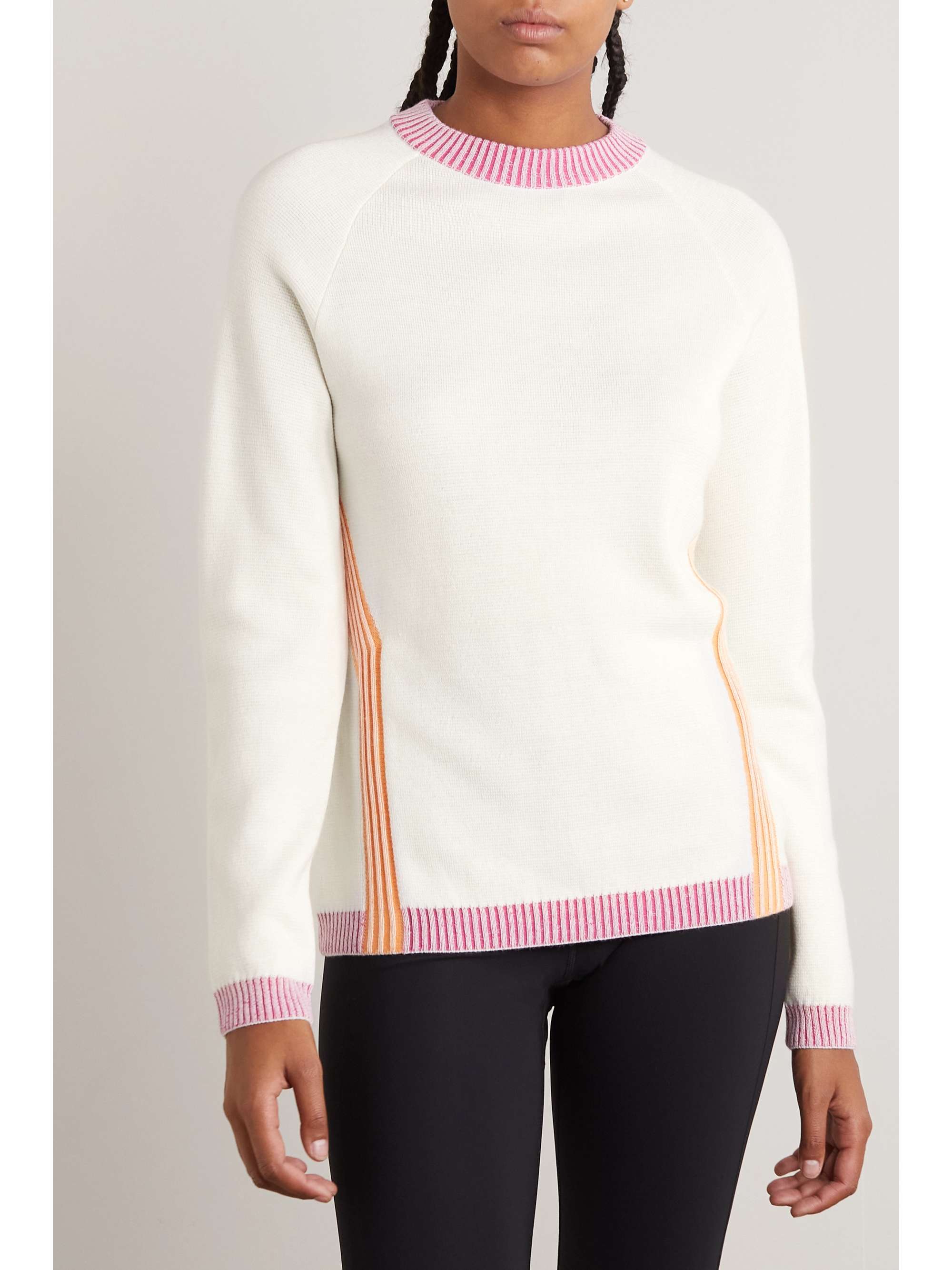 FALKE ERGONOMIC SPORT SYSTEM Striped knitted sweater
