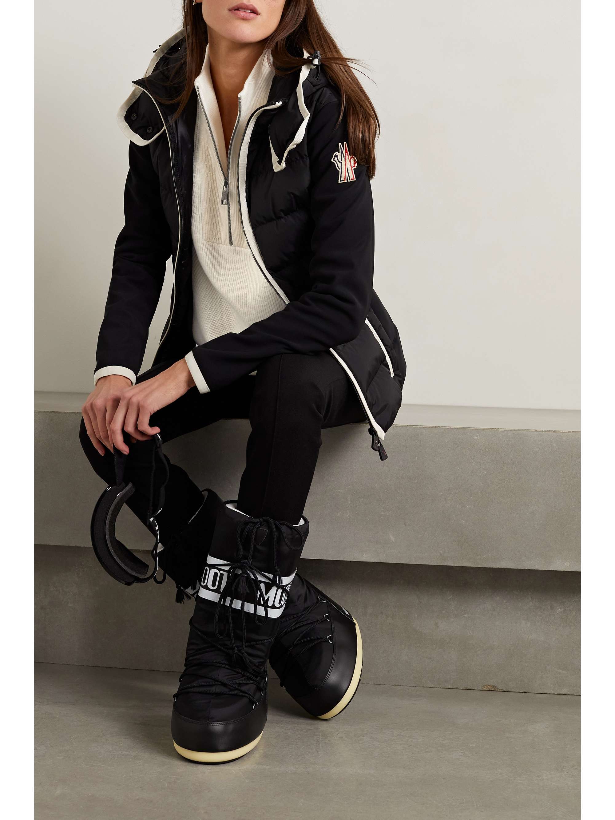 FALKE ERGONOMIC SPORT SYSTEM Troyer ribbed wool halfzip sweater NET