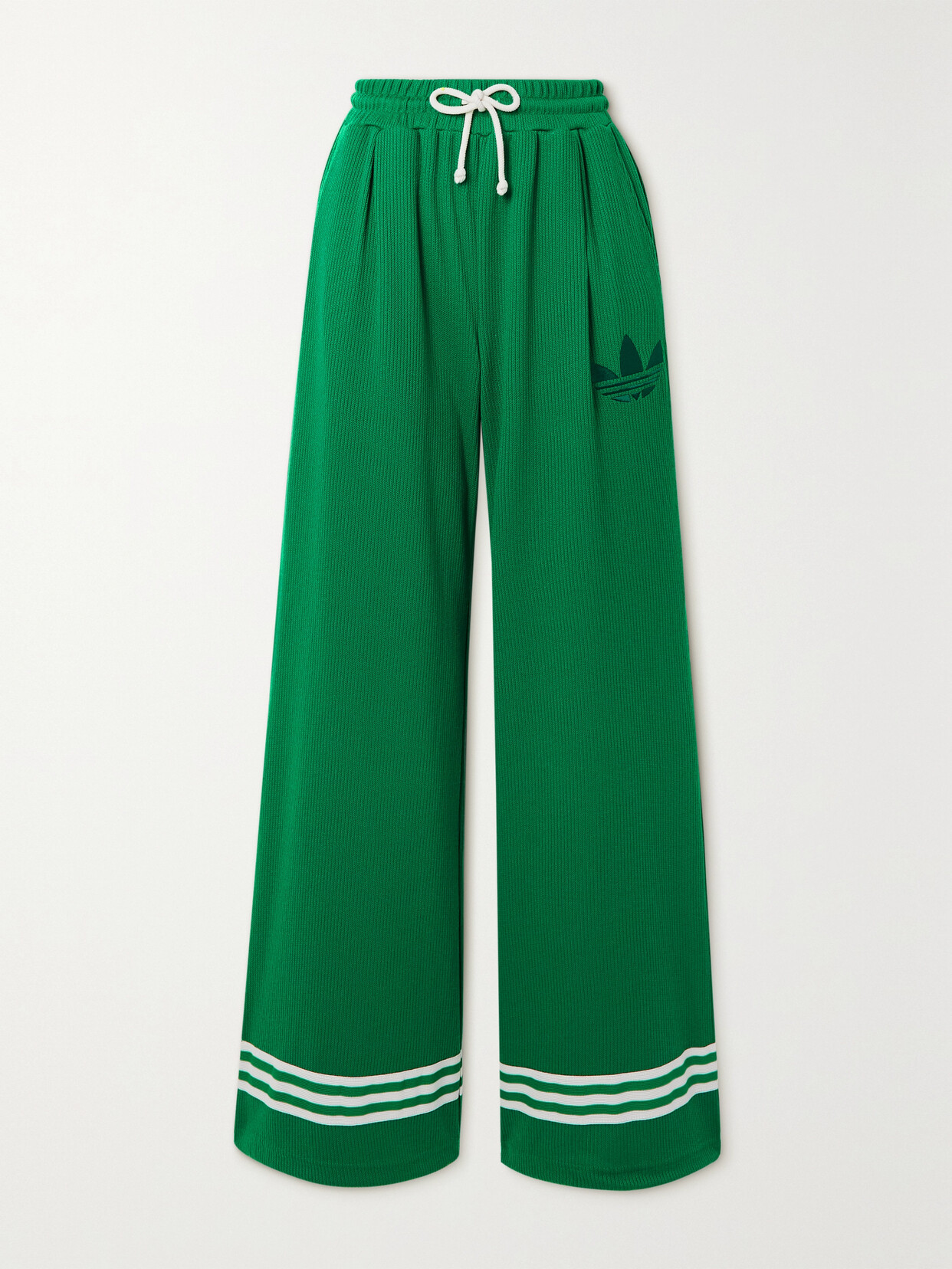 Adidas Originals Adicolor Heritage Now Striped Stretch Recycledknit Track Pants In Green ModeSens
