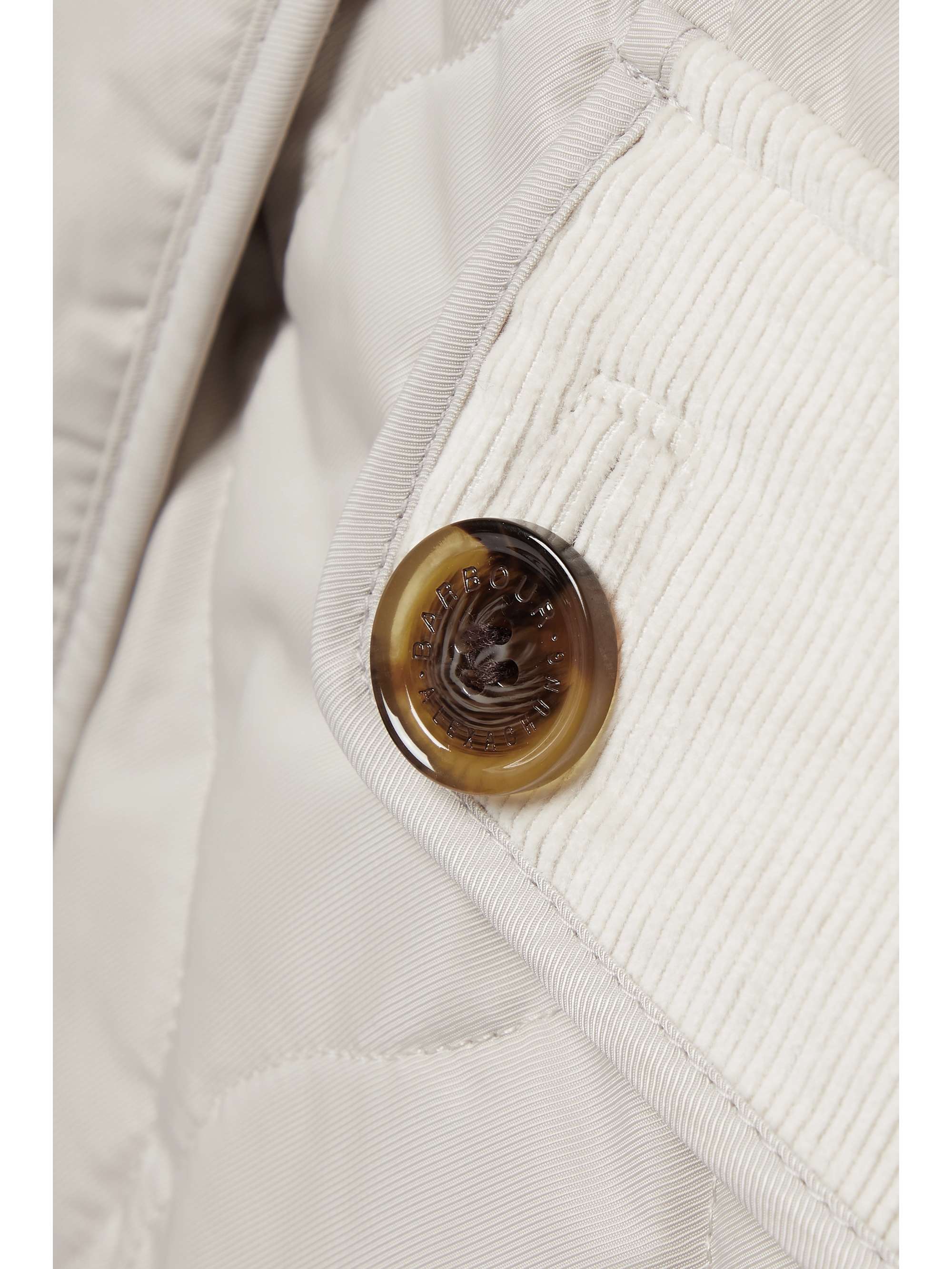 Barbour - + ALEXACHUNG Blair Corduroy-Trimmed Quilted Drill Jacket - Off-White - UK 14 - Net A Porter