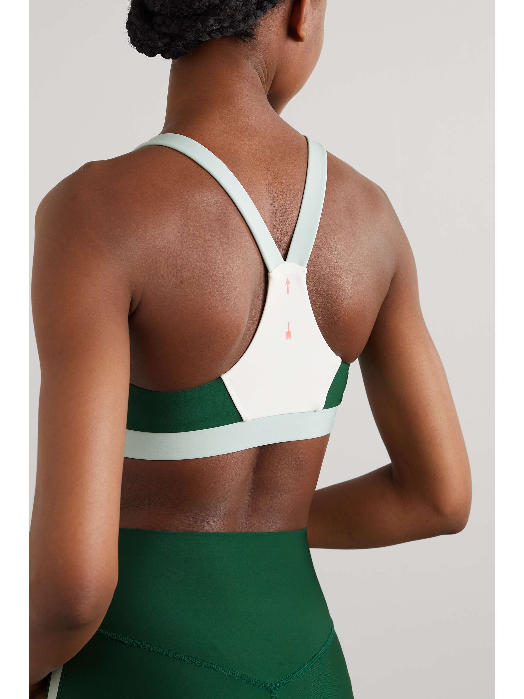 THE UPSIDE Southwest Larri two-tone ribbed stretch sports bra