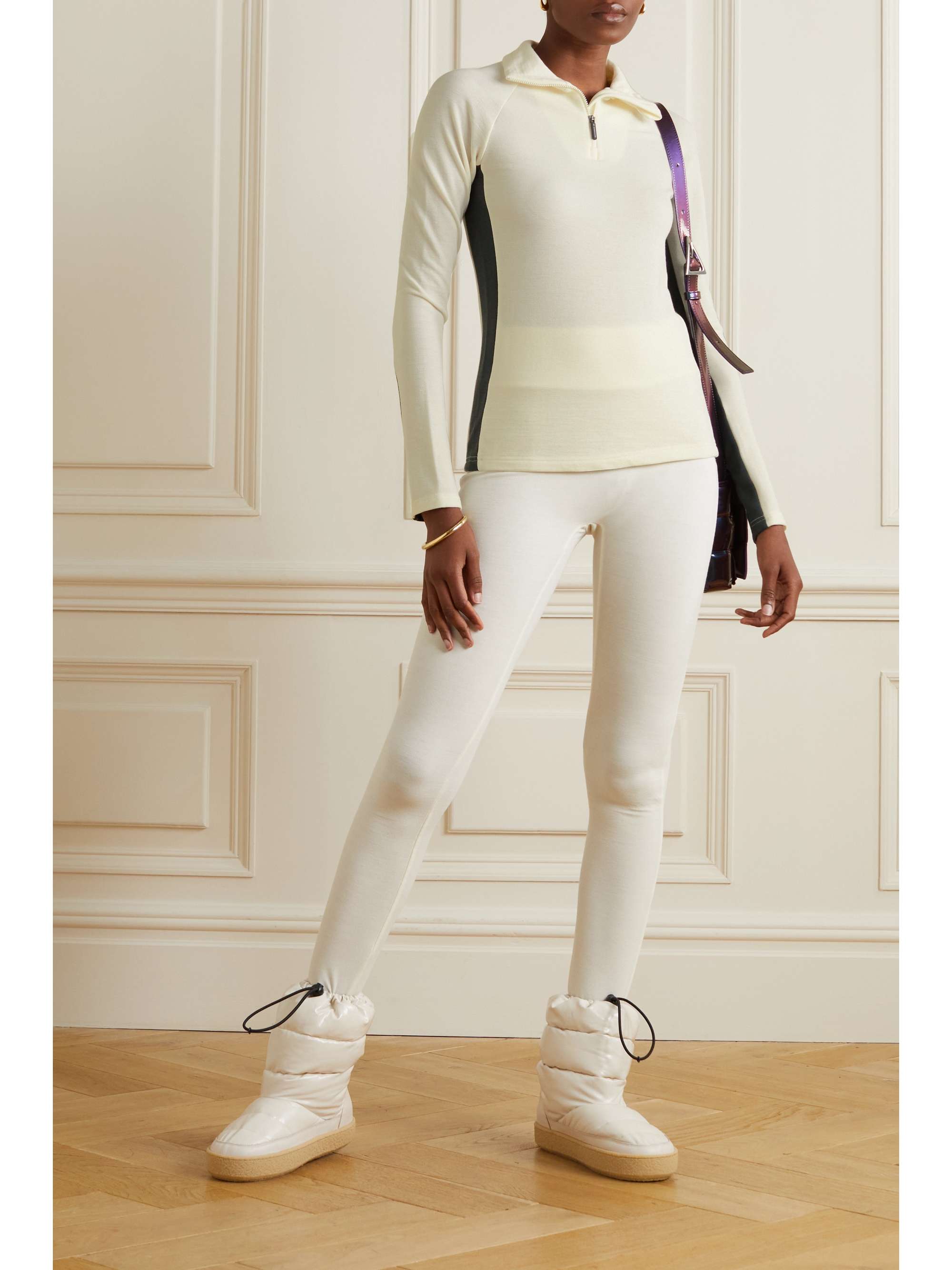 WE NORWEGIANS Voss merino wool-blend piqué top