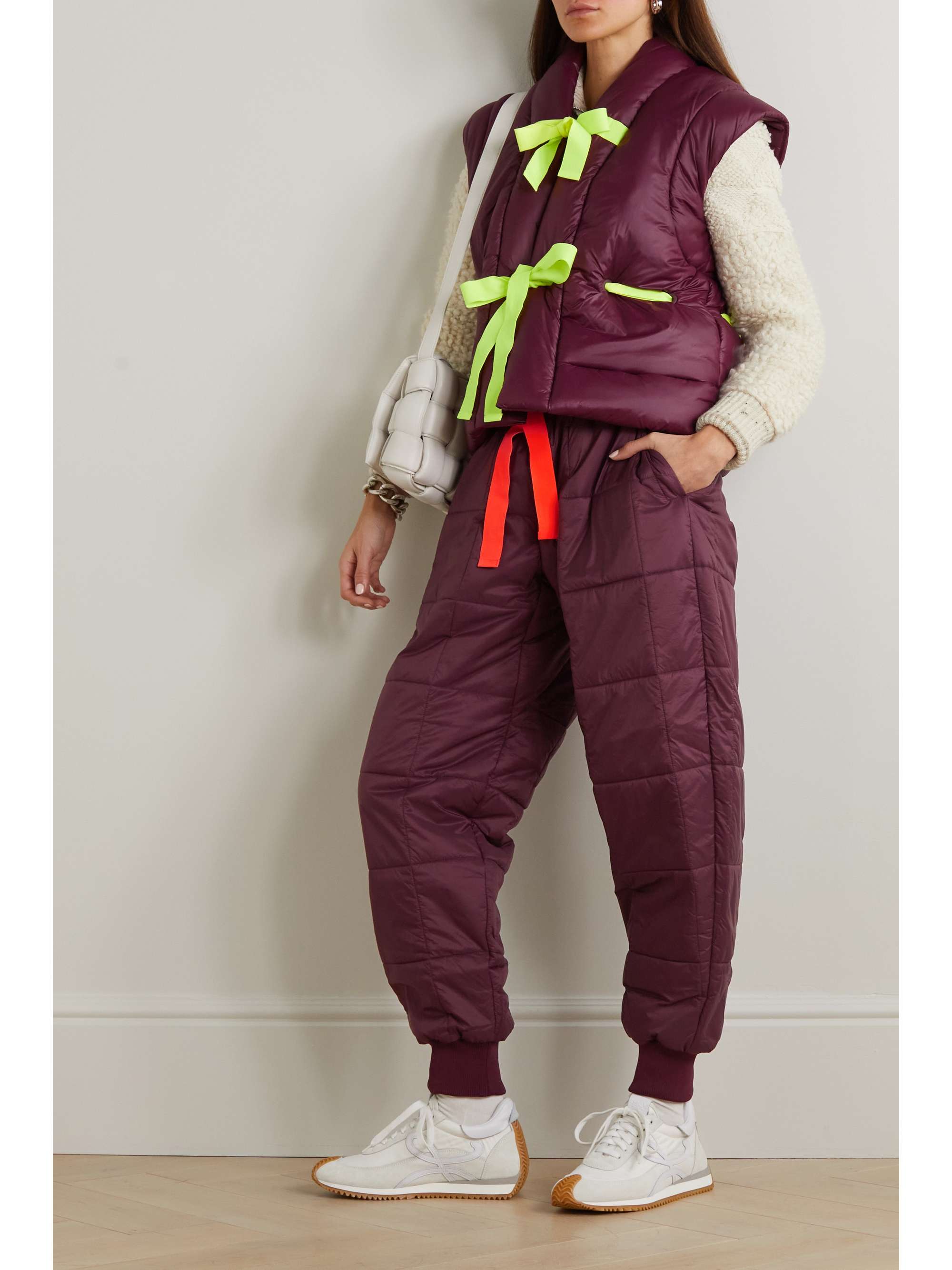 BARBOUR + Roksanda Arna quilted padded shell tapered track pants NET