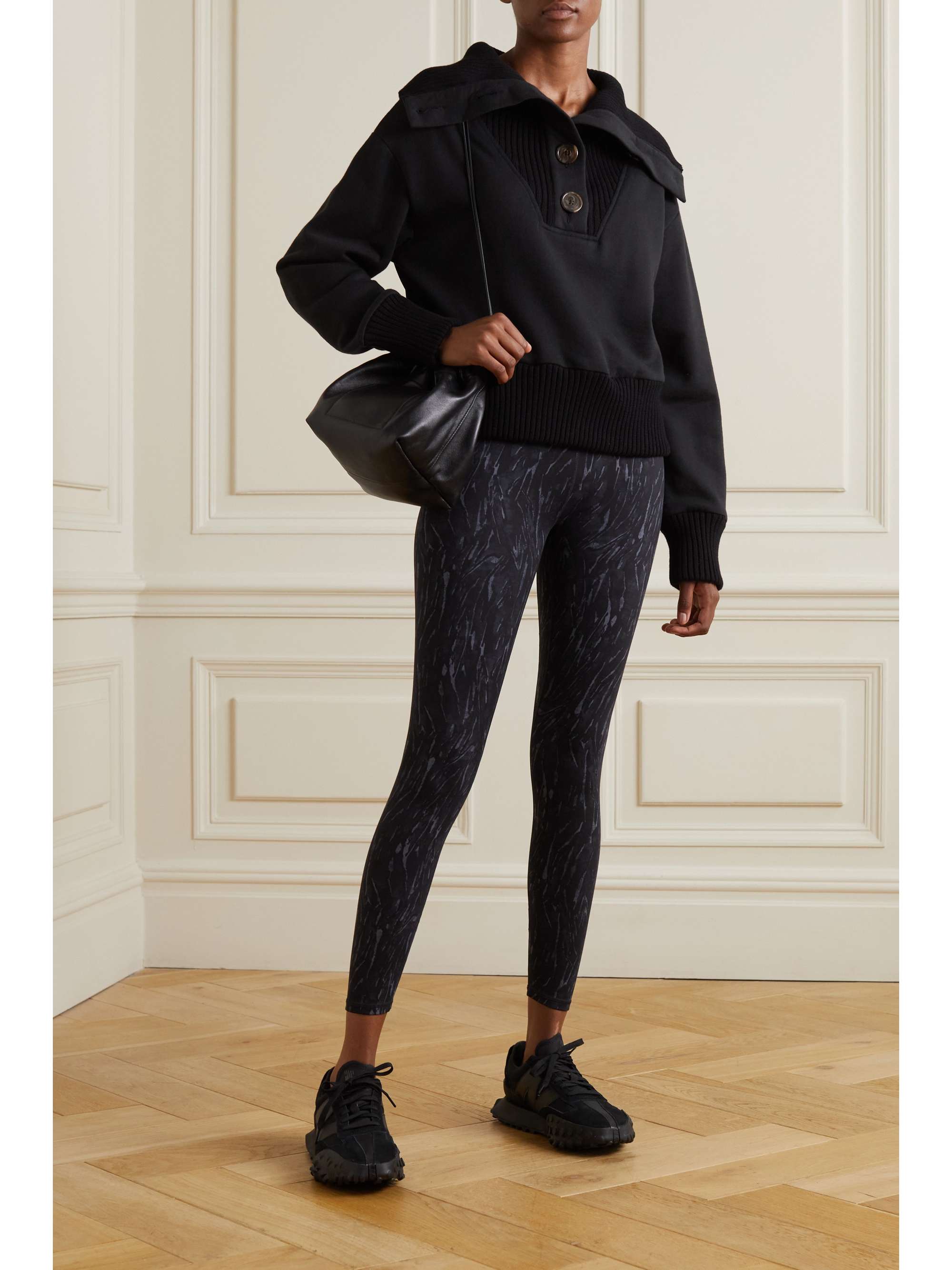 Black Milan cotton-blend jersey sweater | VARLEY | NET-A-PORTER
