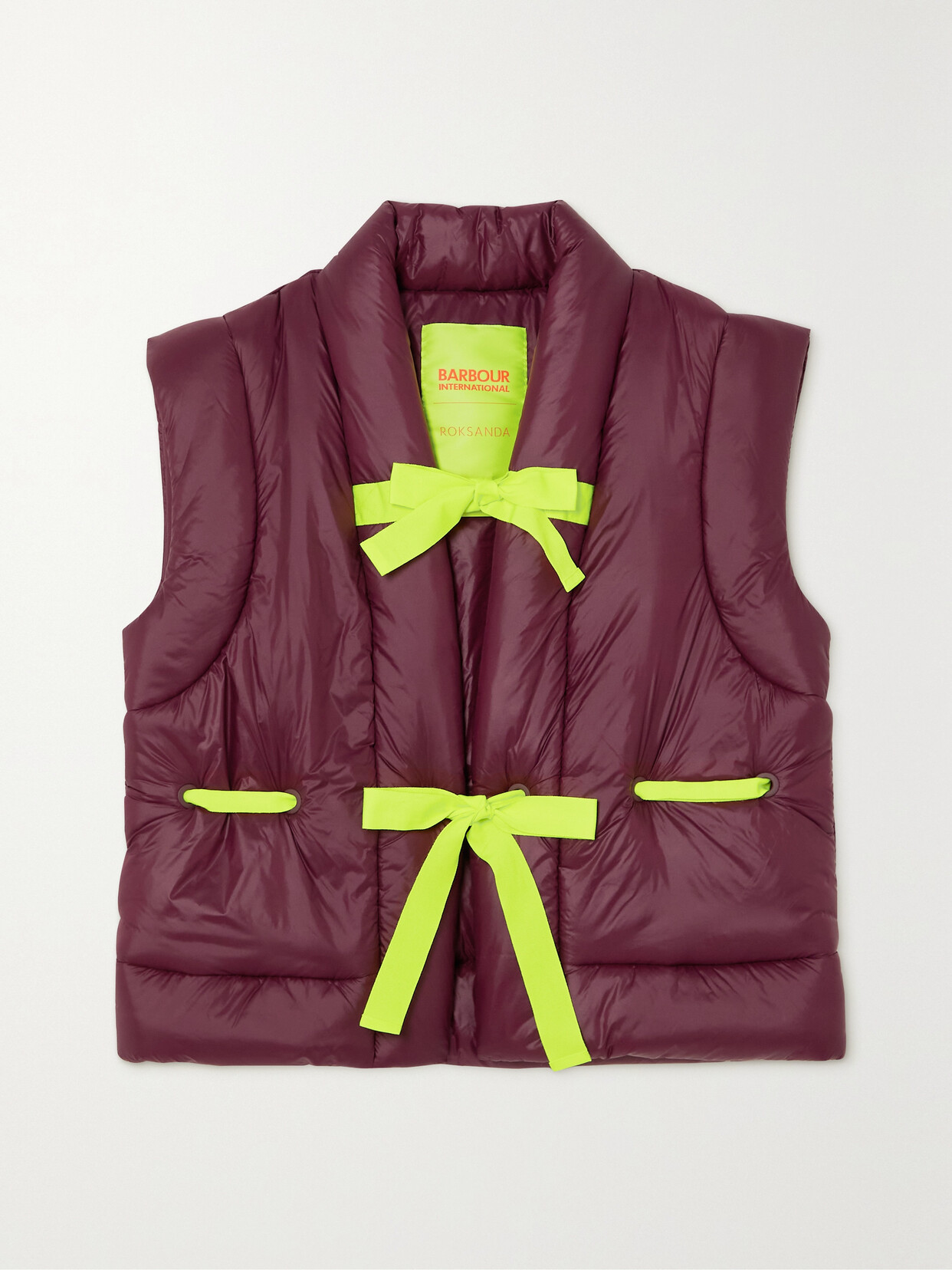 Barbour - + Roksanda Arna Quilted Padded Shell Vest - Burgundy