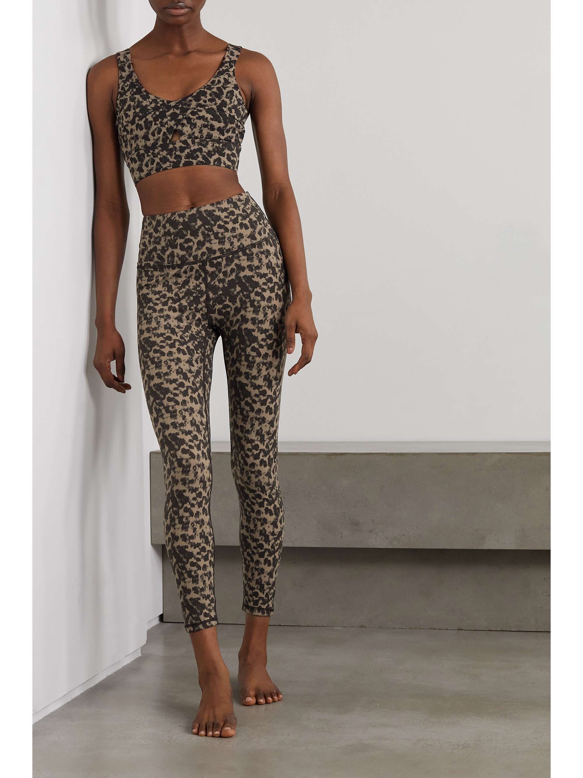 VARLEY Let's Go leopard-print stretch leggings