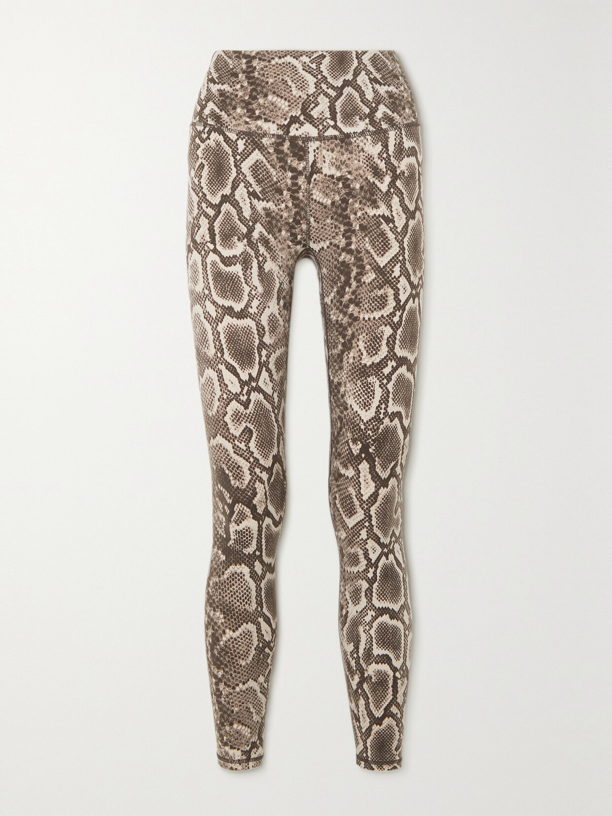 Varley Womens Abstract Motion Texture Let's Move 7/8 Printed High-rise Stretch-recycled Polyester Leggings In Brown