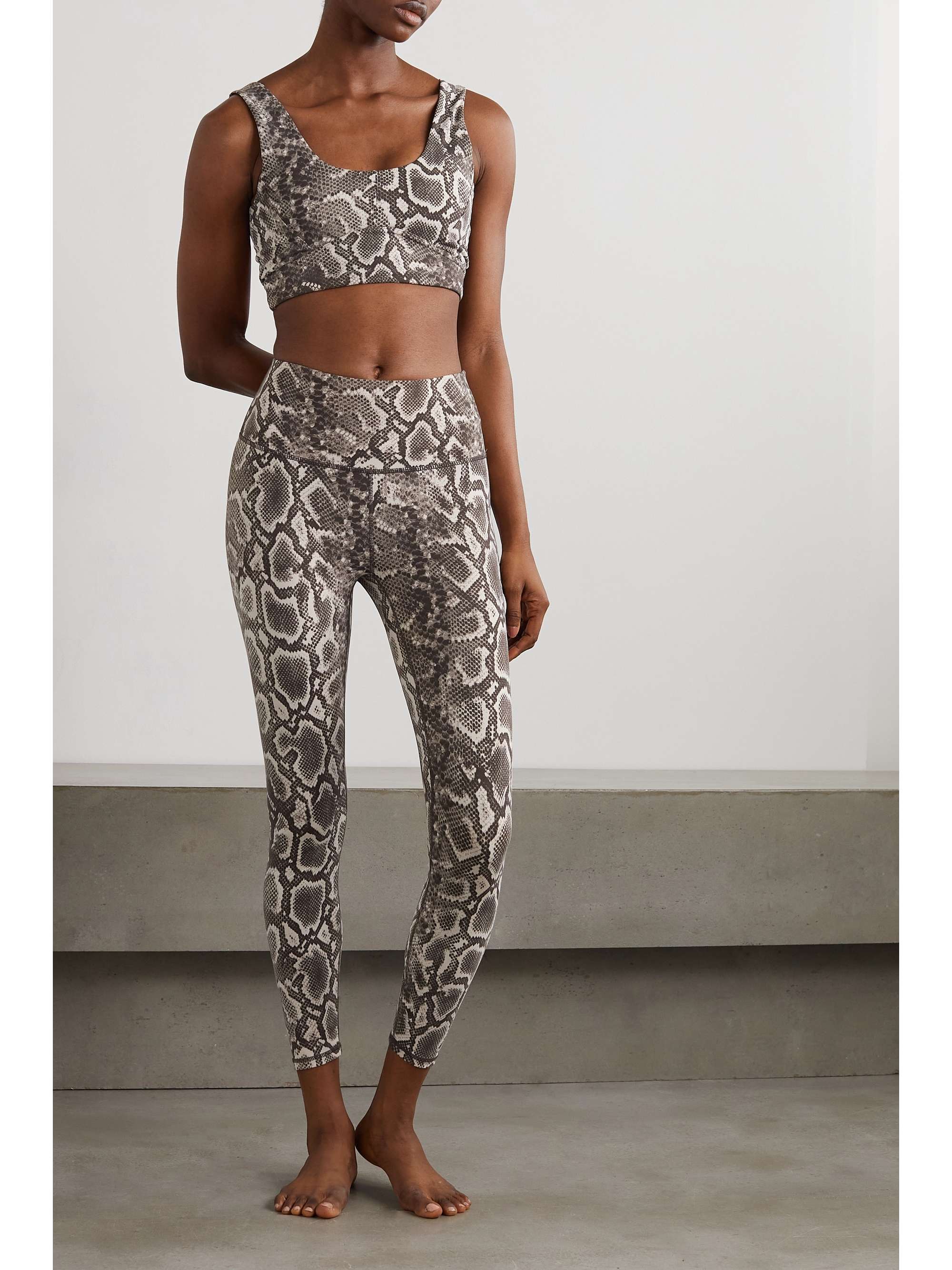 VARLEY Let's Go snake-print stretch leggings