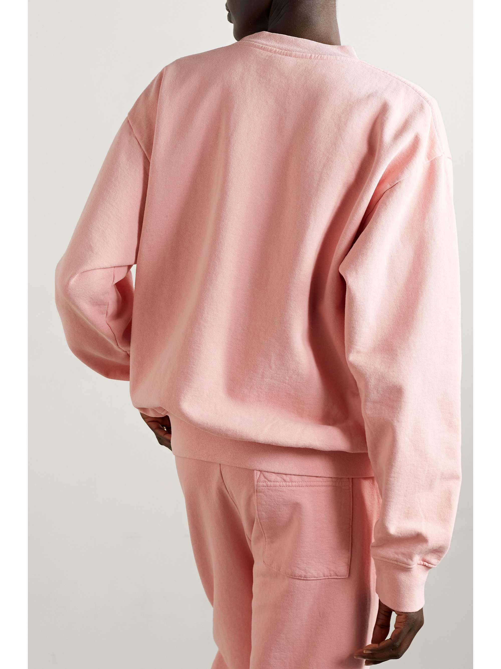 SPORTY & RICH Embroidered cotton-jersey sweatshirt