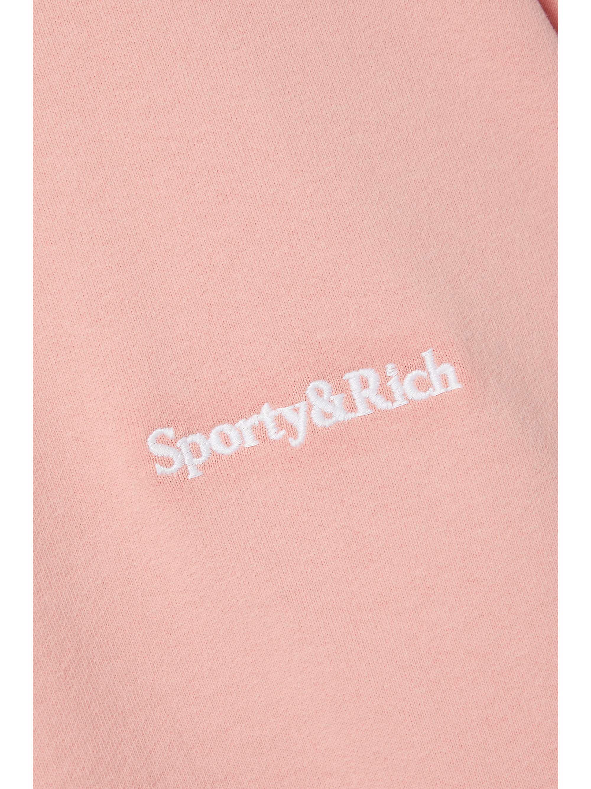 SPORTY & RICH Embroidered cotton-jersey sweatshirt
