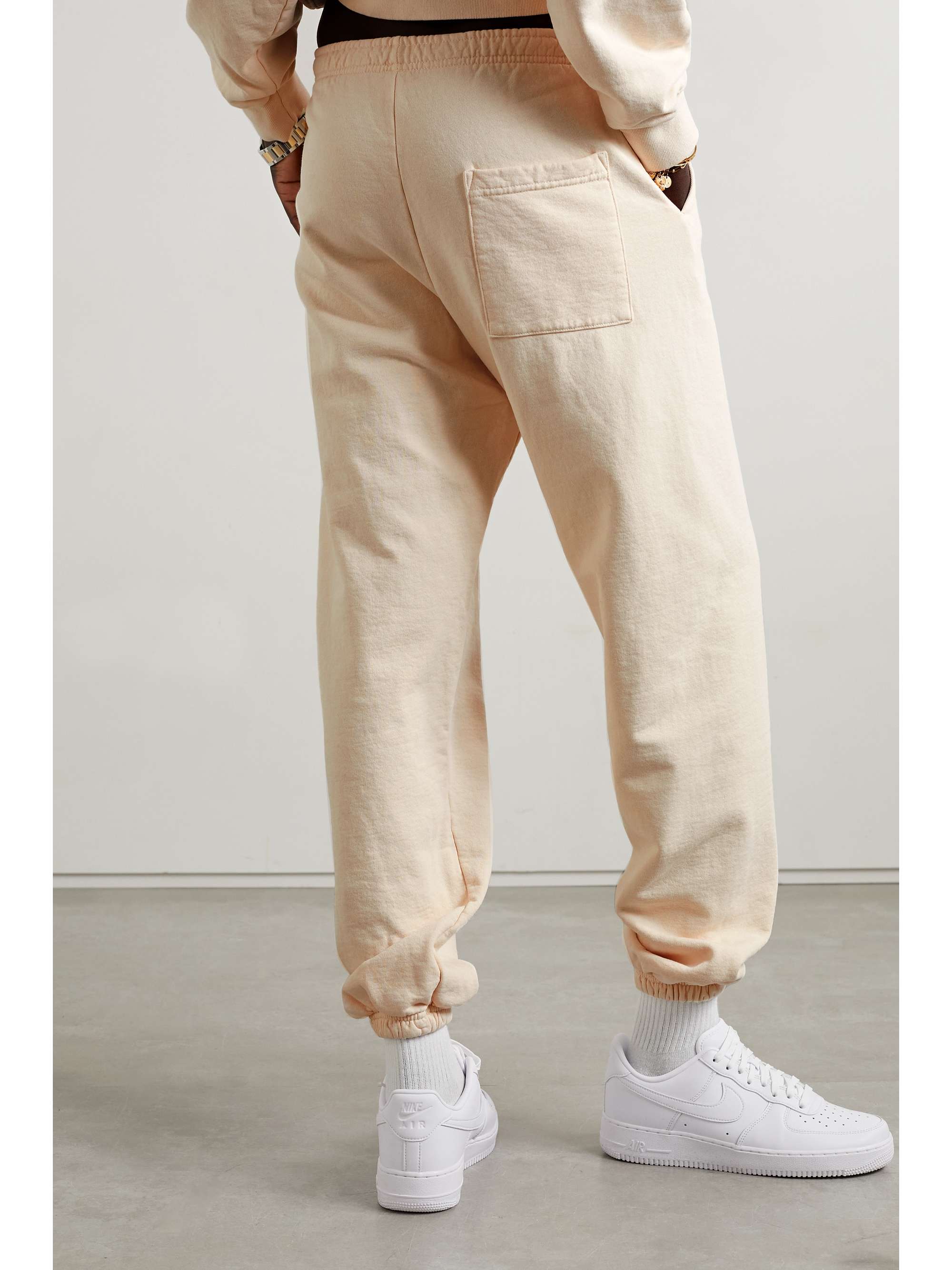 SPORTY & RICH Upper East Side printed cotton-jersey track pants