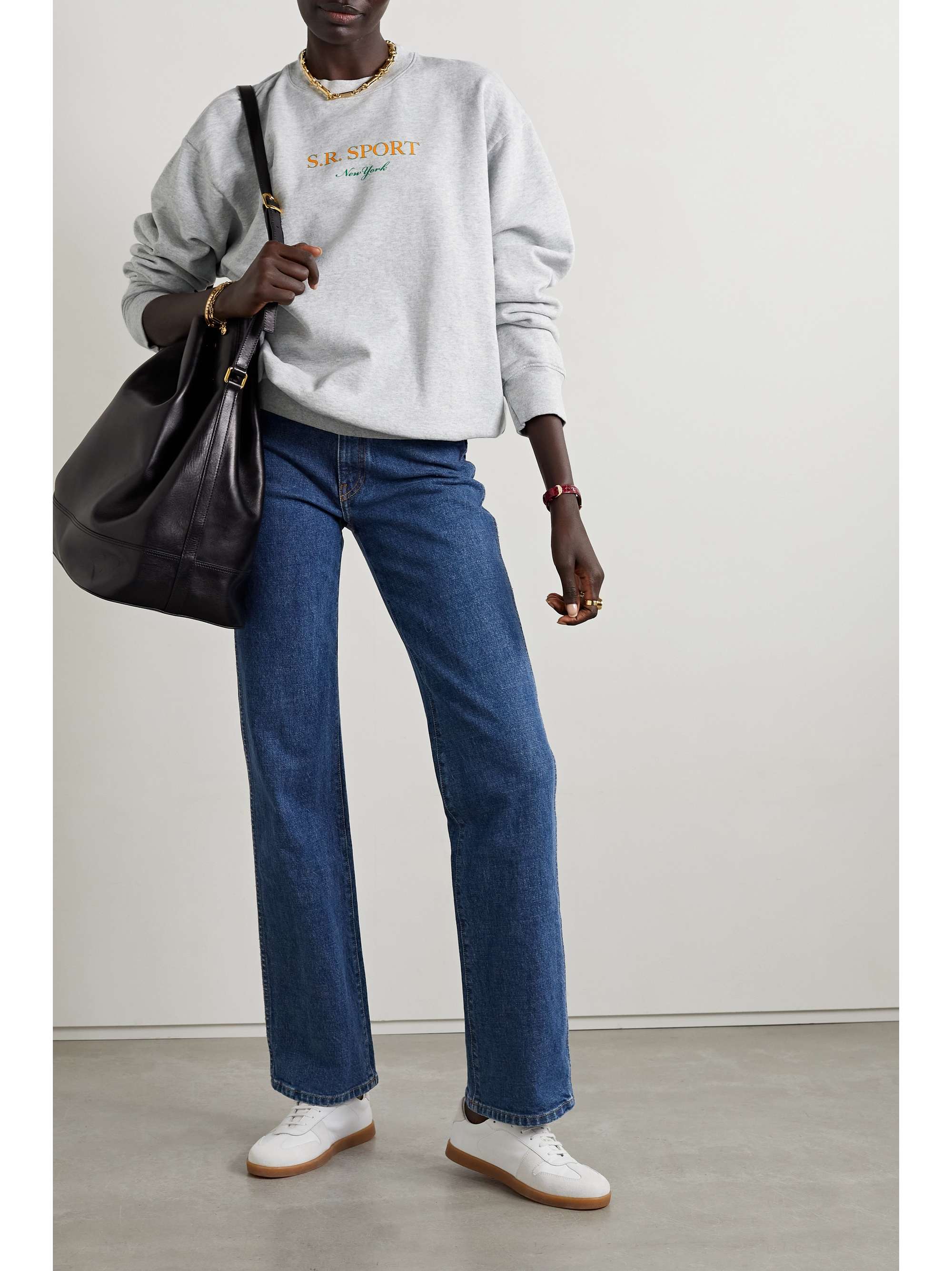 SPORTY & RICH Wimbledon printed cotton-jersey sweatshirt