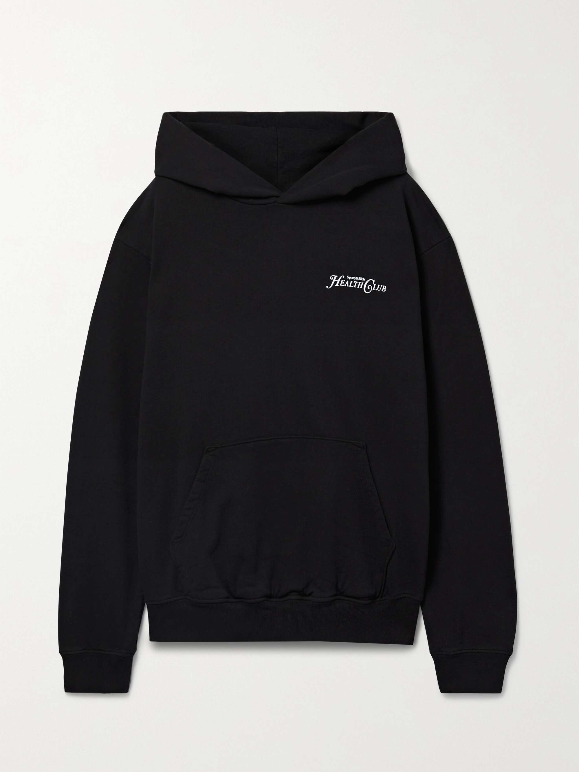 SPORTY & RICH Printed cottonjersey hoodie NETAPORTER