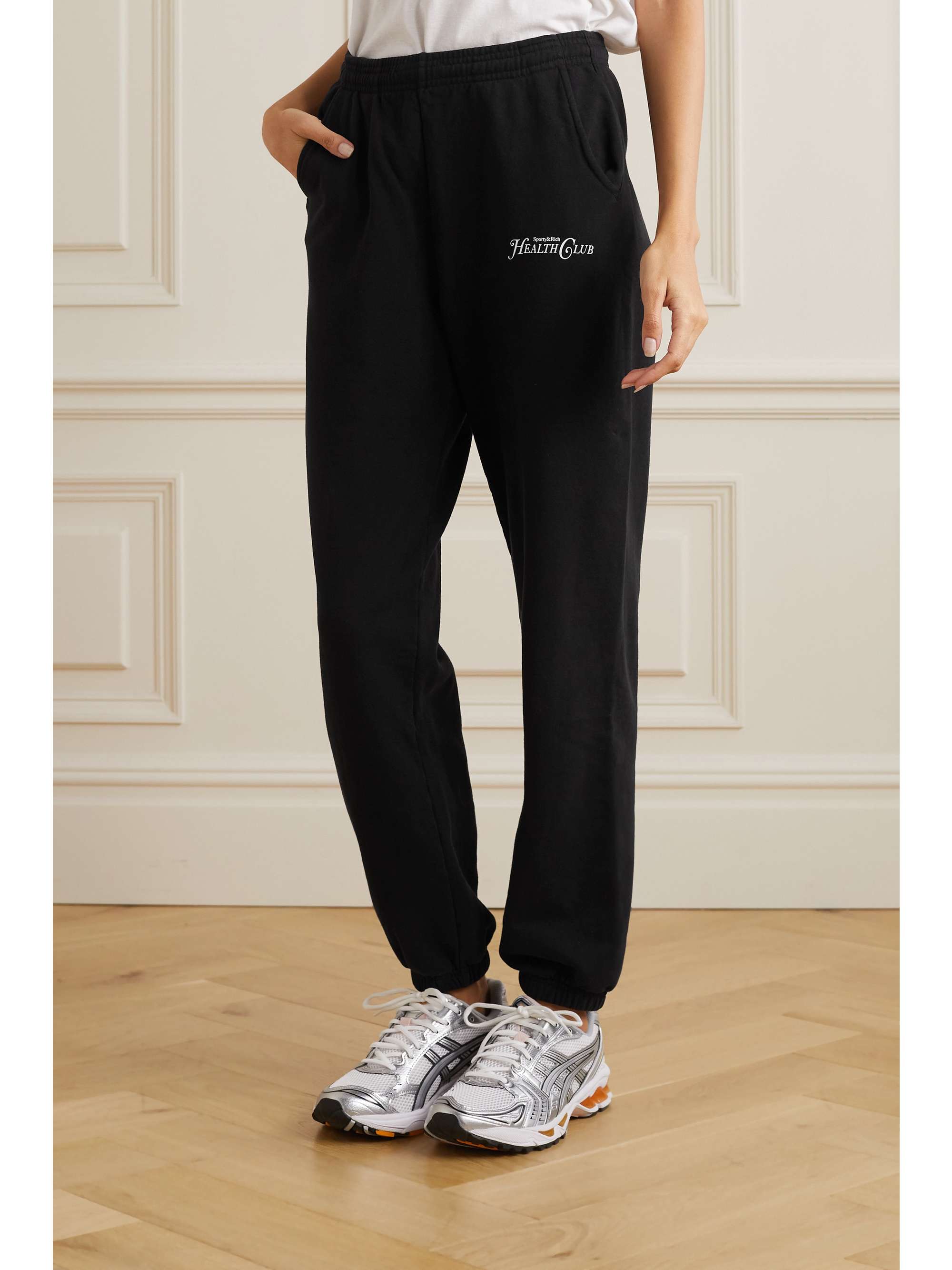 SPORTY & RICH Rizzoli printed cotton-jersey track pants