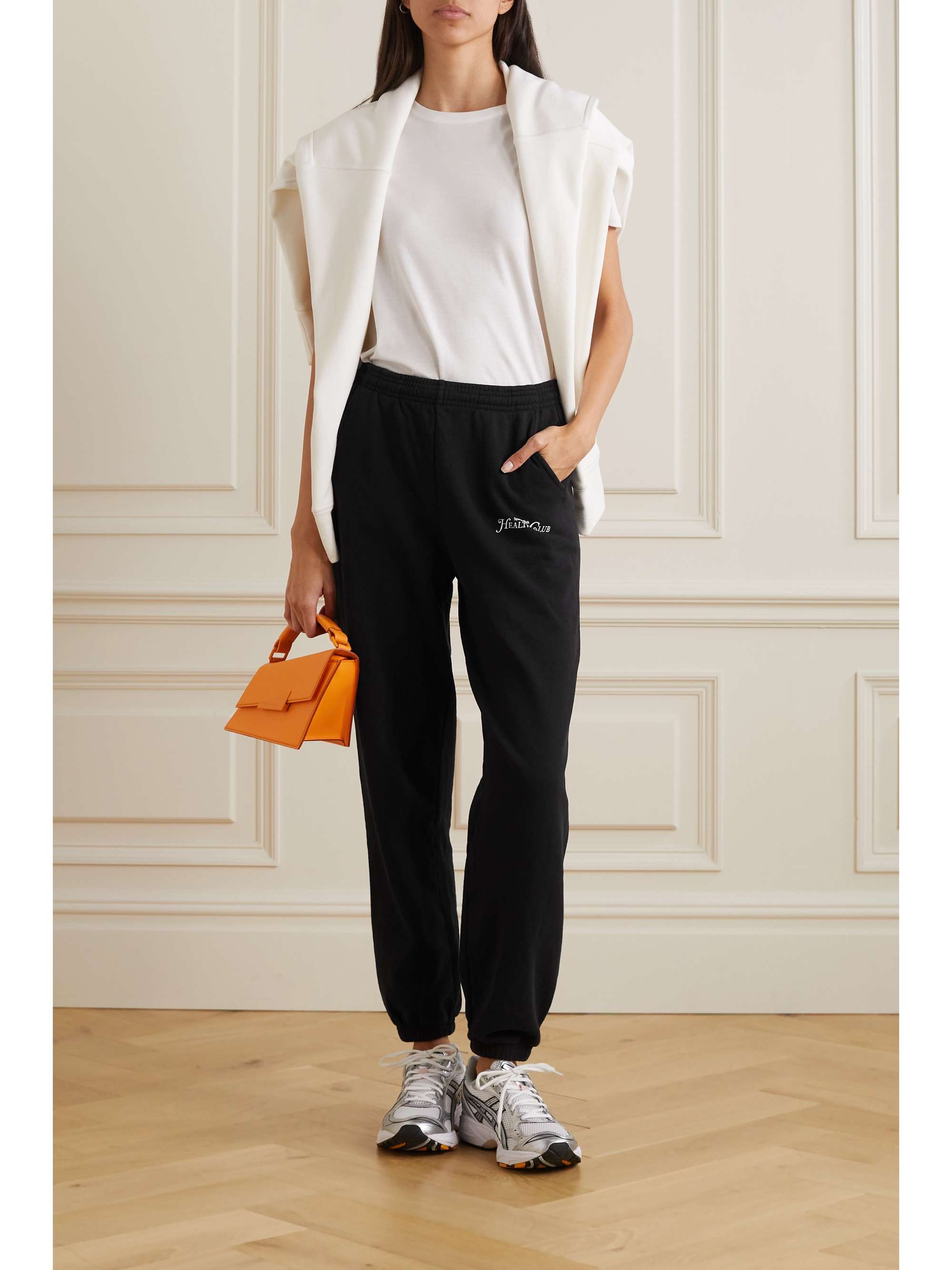 SPORTY & RICH Rizzoli printed cotton-jersey track pants