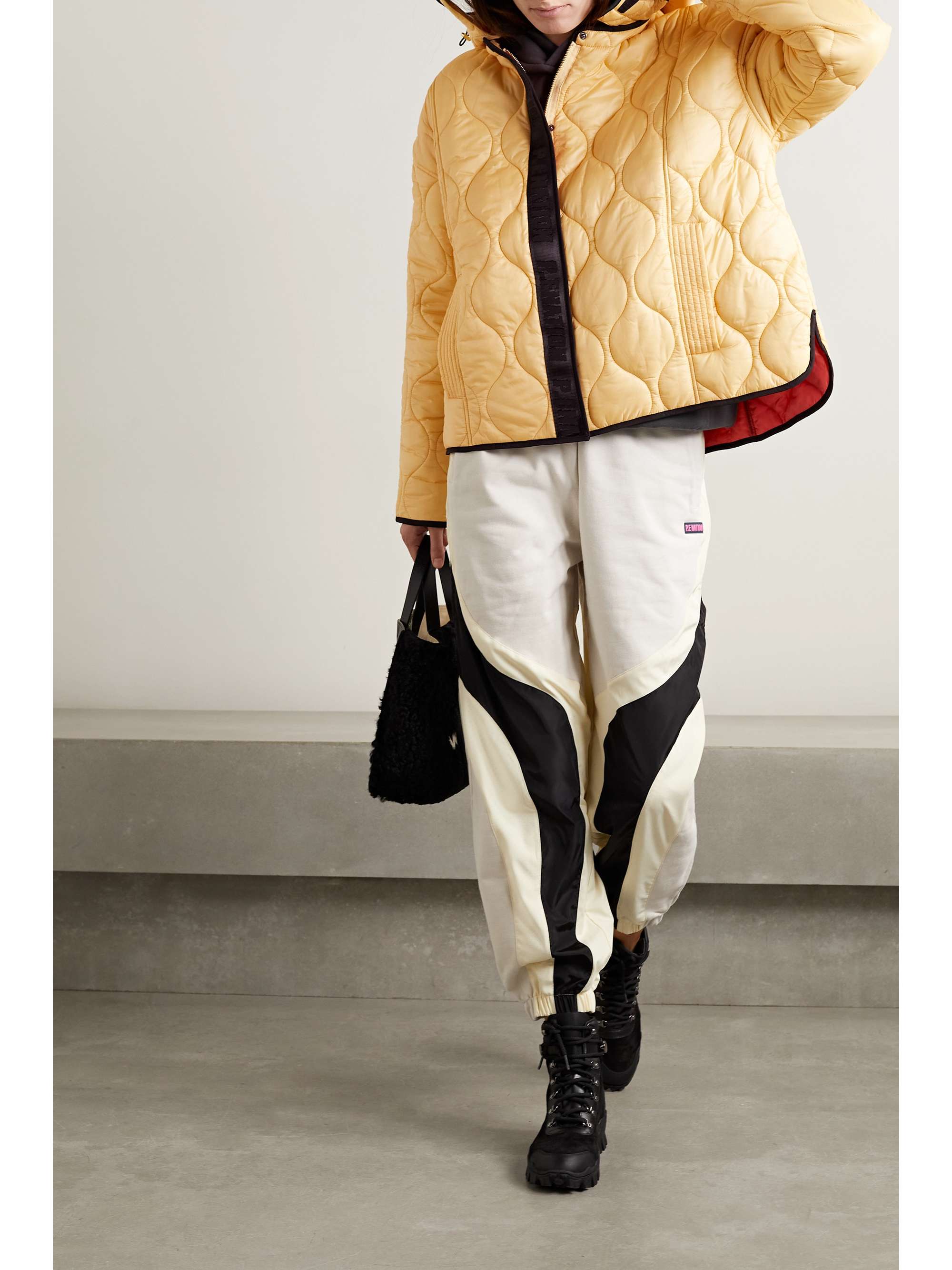 P.E NATION Advocate hooded webbing-trimmed quilted recycled shell jacket