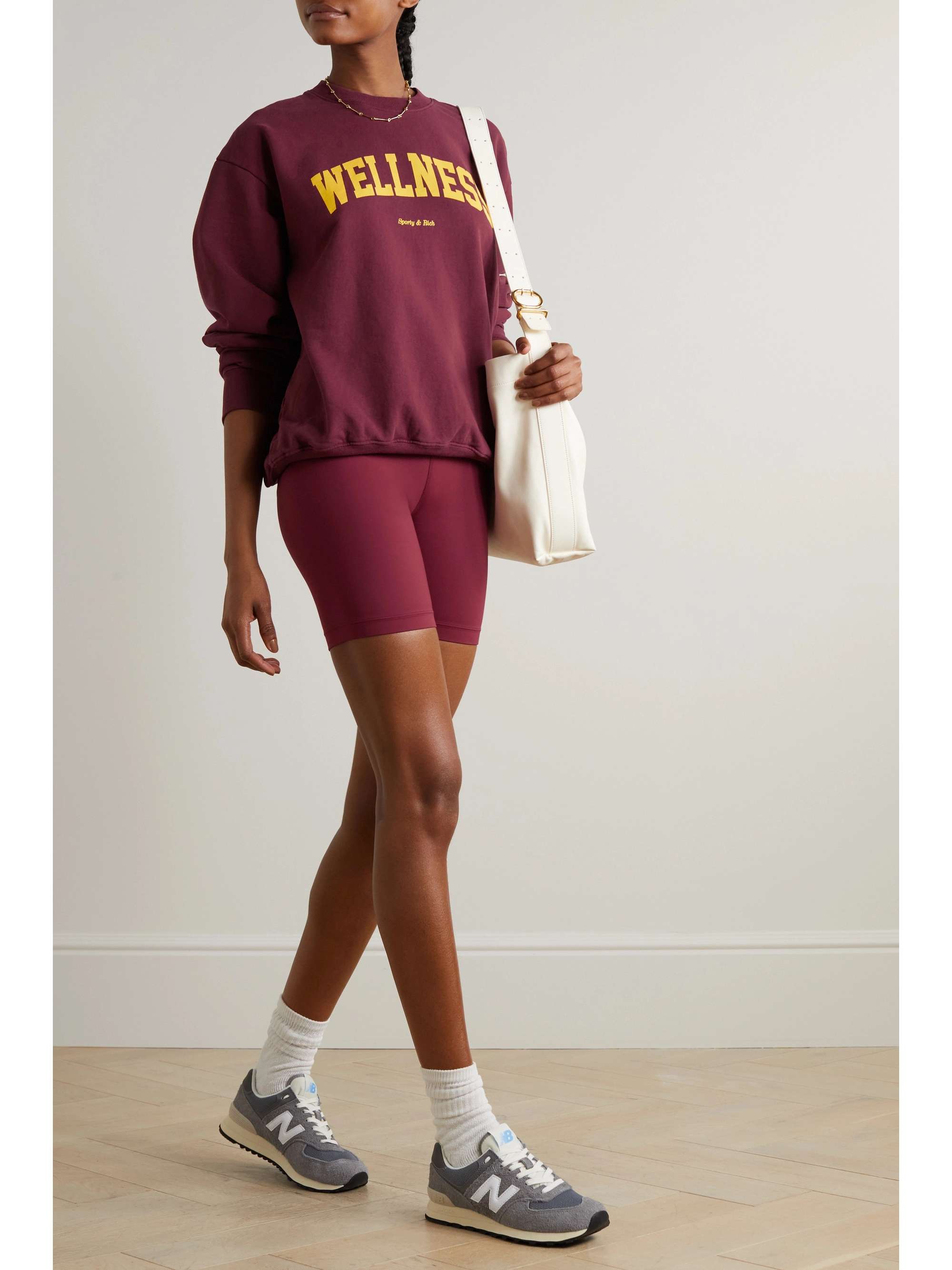 SPORTY & RICH Wellness Ivy printed cotton-jersey sweatshirt
