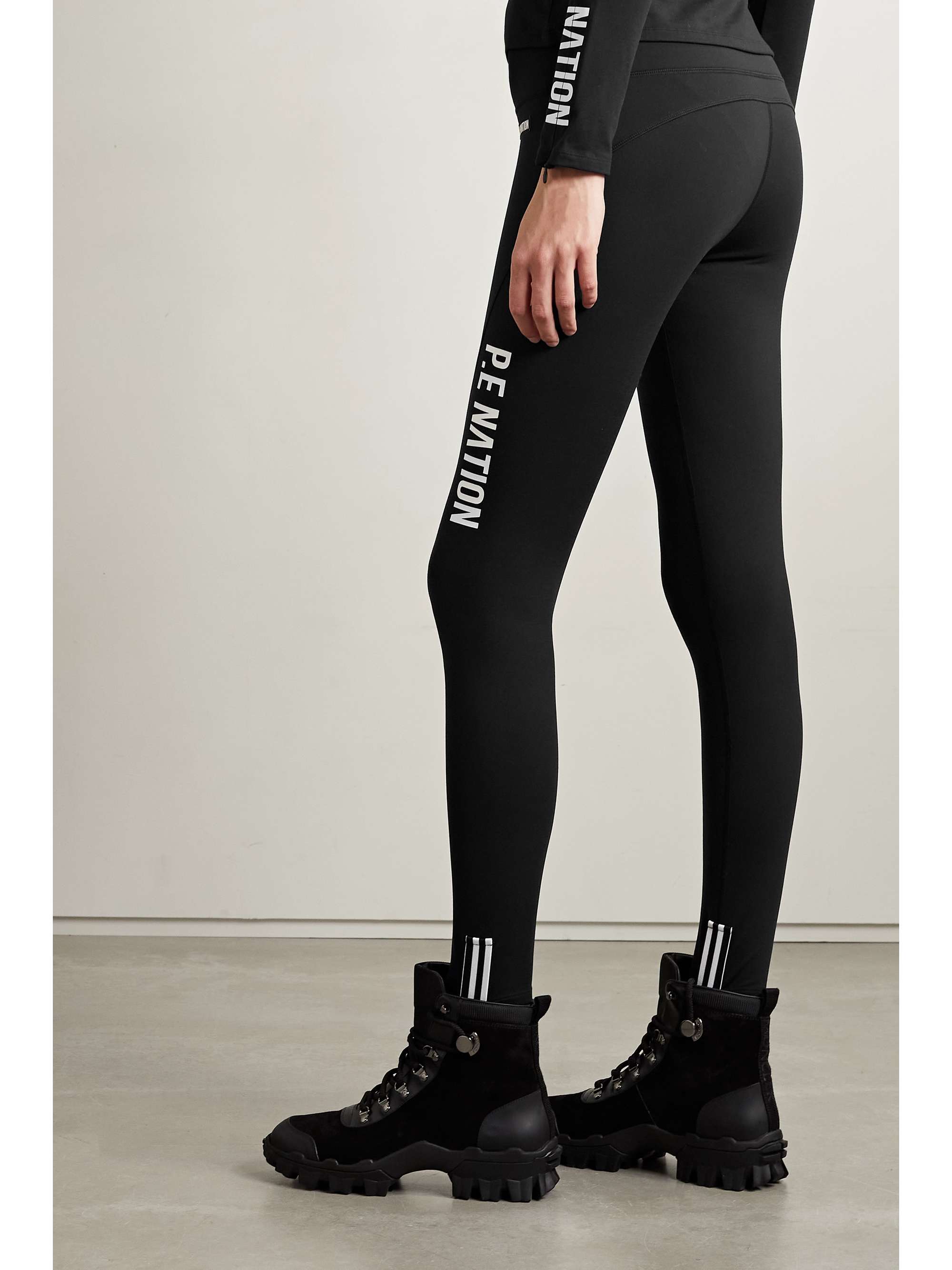 P.E NATION Leggings aus Stretch-Jersey mit Print und Steg